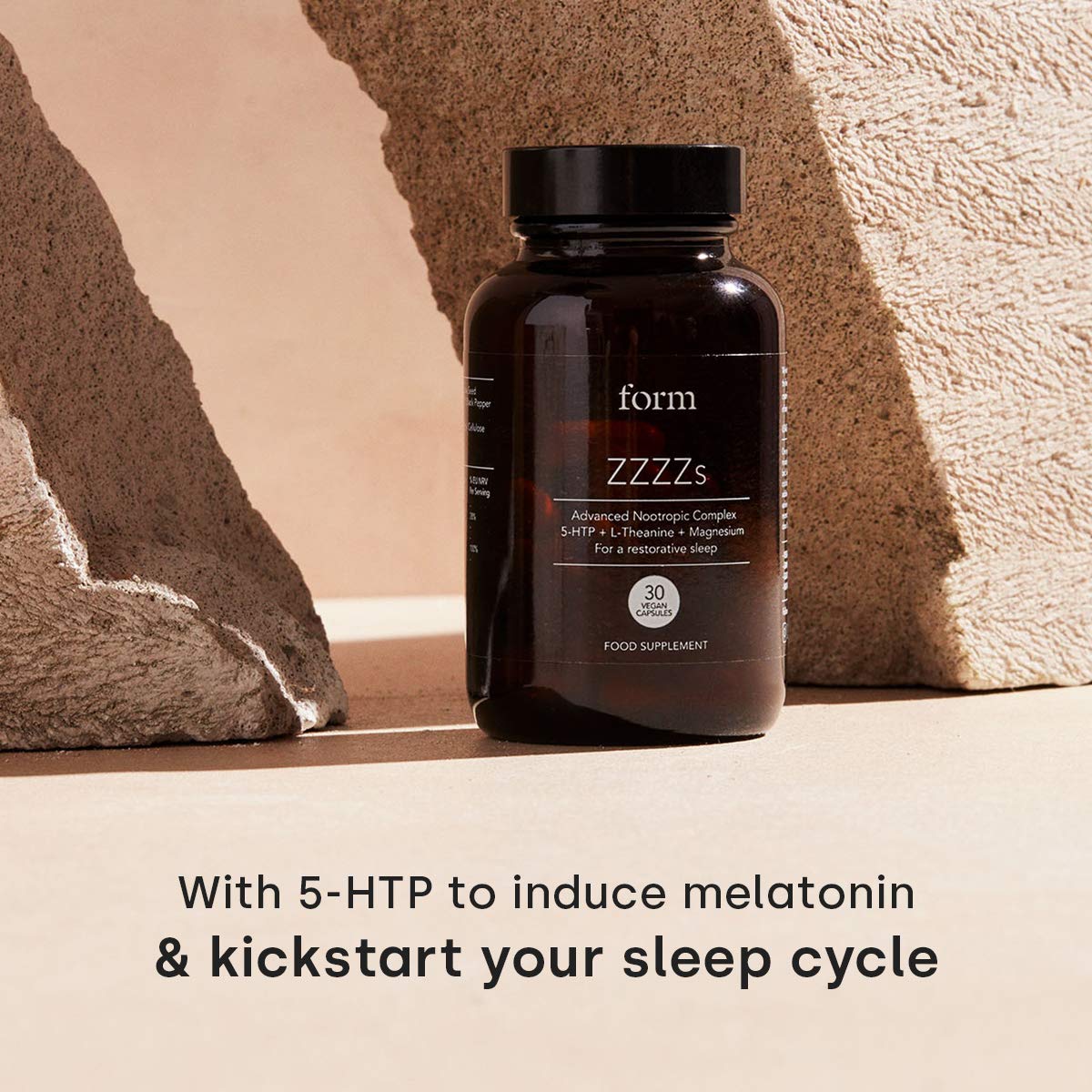 Form ZZZZs - Natural Nootropic Sleep Supplement with 5-HTP, Magnesium, Zinc & Calming Amino Acids | Promotes Deep, Restorative Sleep | Ideal for Nighttime Relaxation & Stress Relief