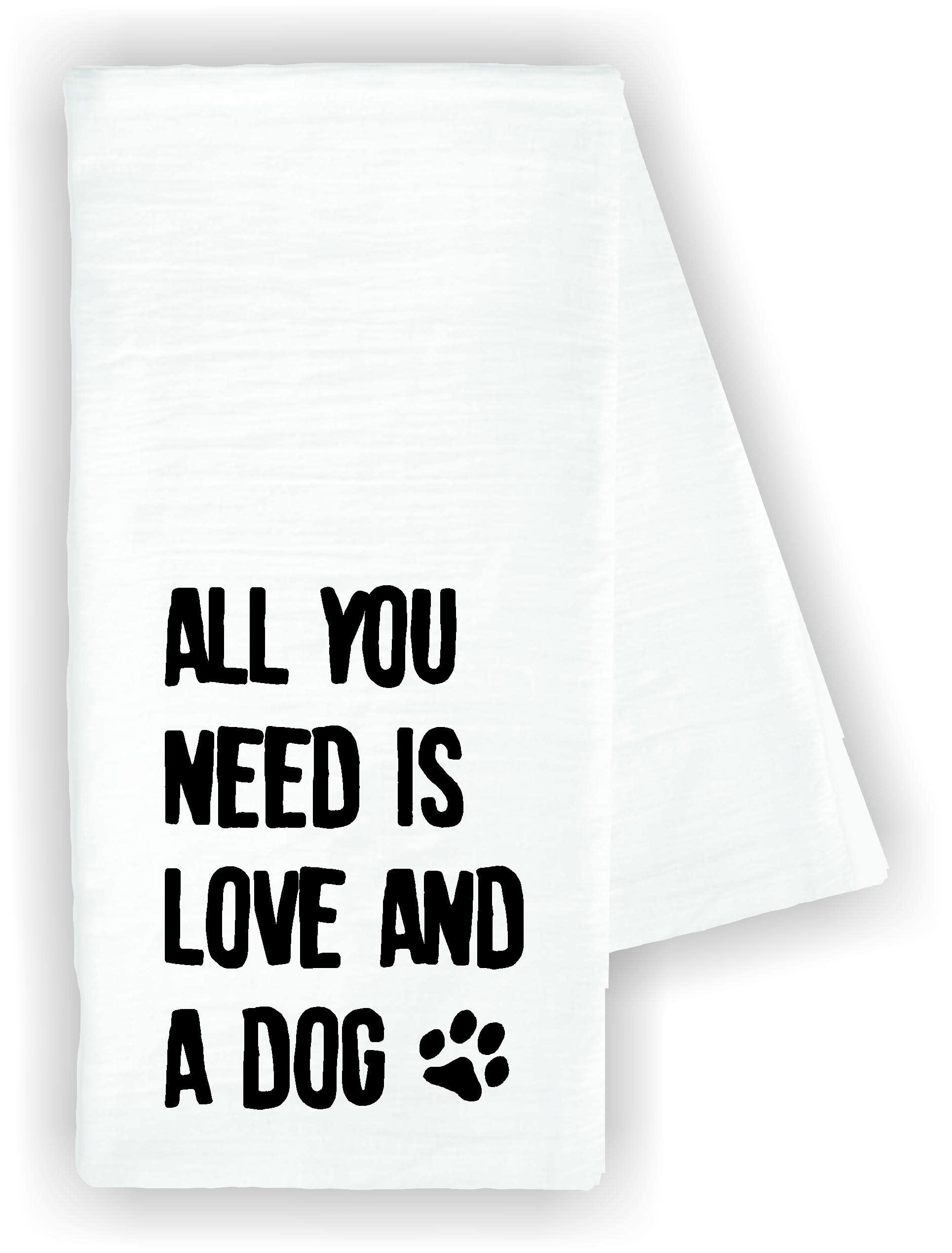 Funny Cute Dog Kitchen Dish Towel - 100% Cotton for Drying & Decor