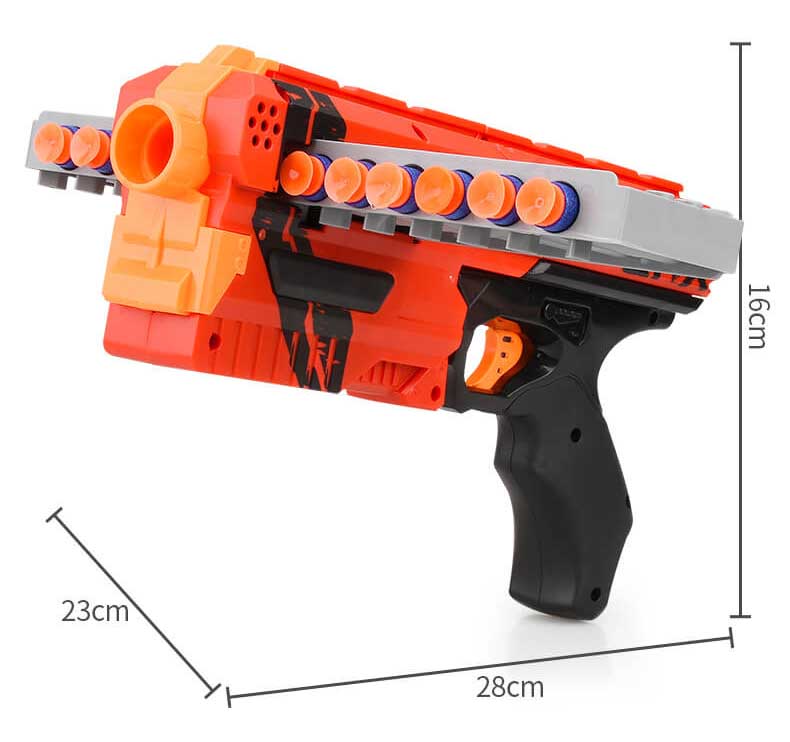 Horizontal Clip Fed Manual Foam Dart Blaster Toy - High Performance Nerf Style Foam Gun for Outdoor Games, Backyard Battles & Team Competitions