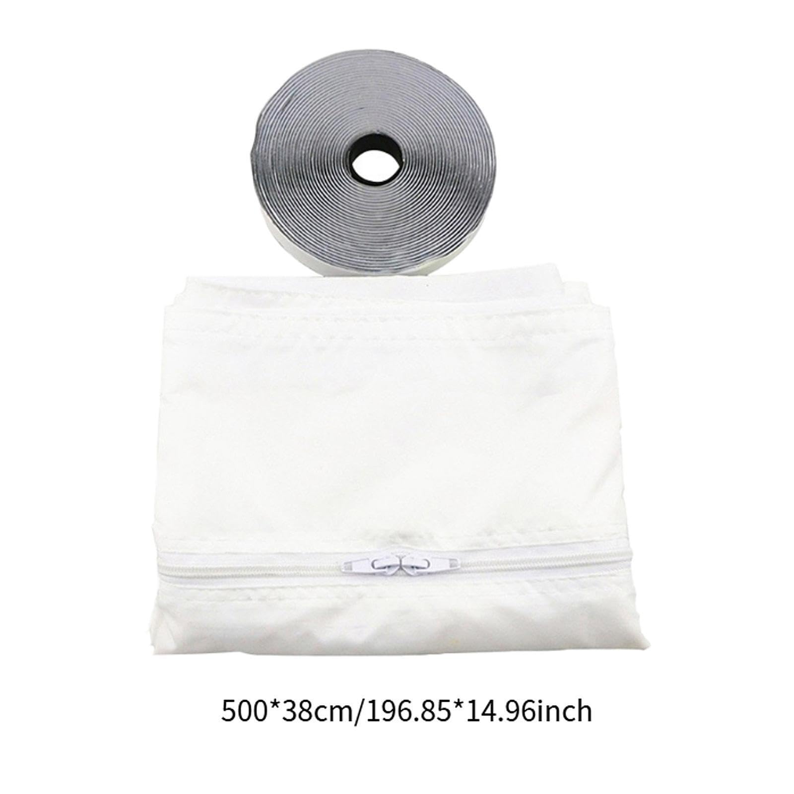 Portable Air Conditioner Window Door Seal Kit - 5Meter Single Hole Zip Sealing Cloth for AC Units | Perfect for Home, Office & RV Cooling Solutions
