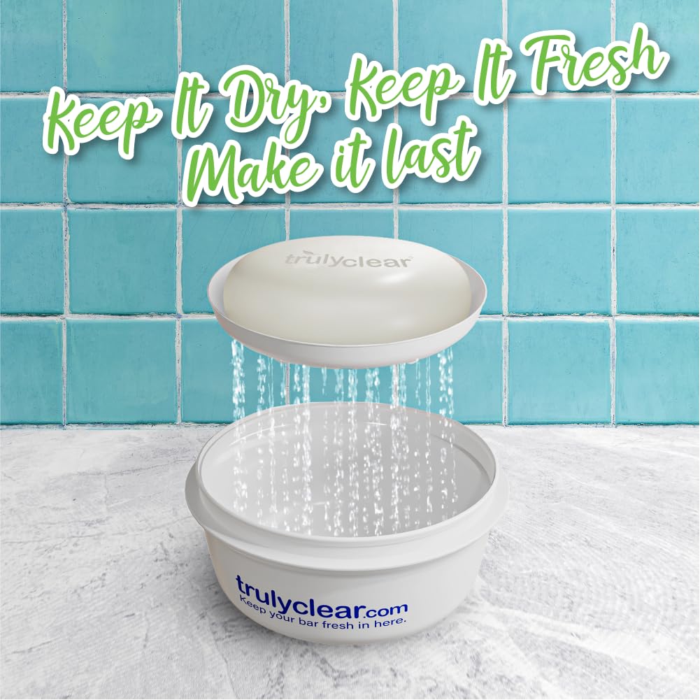 **Truly Clear® Leakproof Travel Soap Case with Tray - Portable Soap Bar Holder & Dish for Gym, Shower, Camping & Luggage (3-Pack) - Perfect for Travel, Home & Outdoor Adventures**