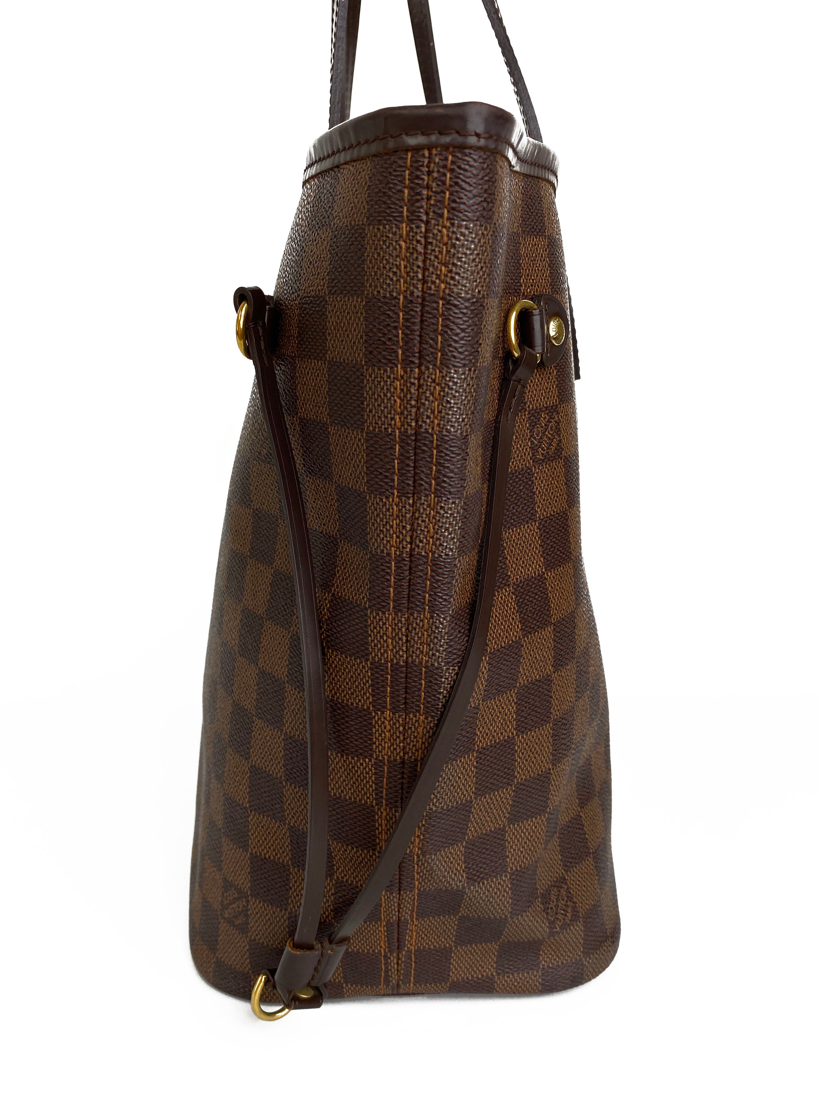 Louis Vuitton Damier Ebene Neverfull MM Tote Bag - Luxury Designer Handbag for Women, Perfect for Work, Travel & Everyday Use