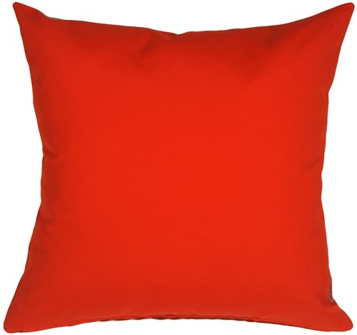 Sunbrella Outdoor Pillow Set of 2 - 20x20 Inches Waterproof Decorative Throw Pillows with Removable Covers (Logo Red) - Perfect for Patio Furniture, Porch Swing, Poolside Lounging and Outdoor Decor