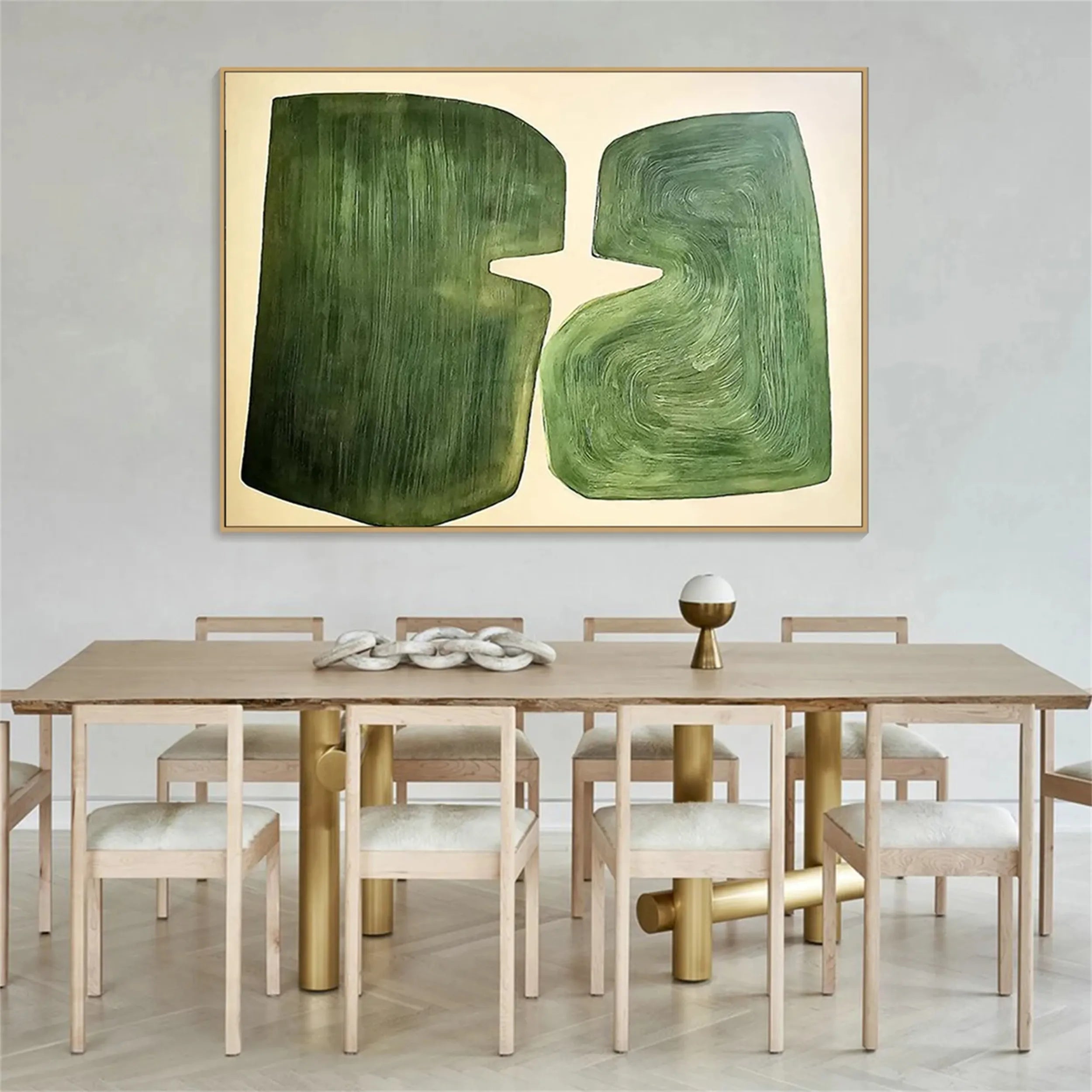 Blue & Green Abstract Canvas Wall Art #BG052 - Modern Home Decor for Living Room, Bedroom & Office