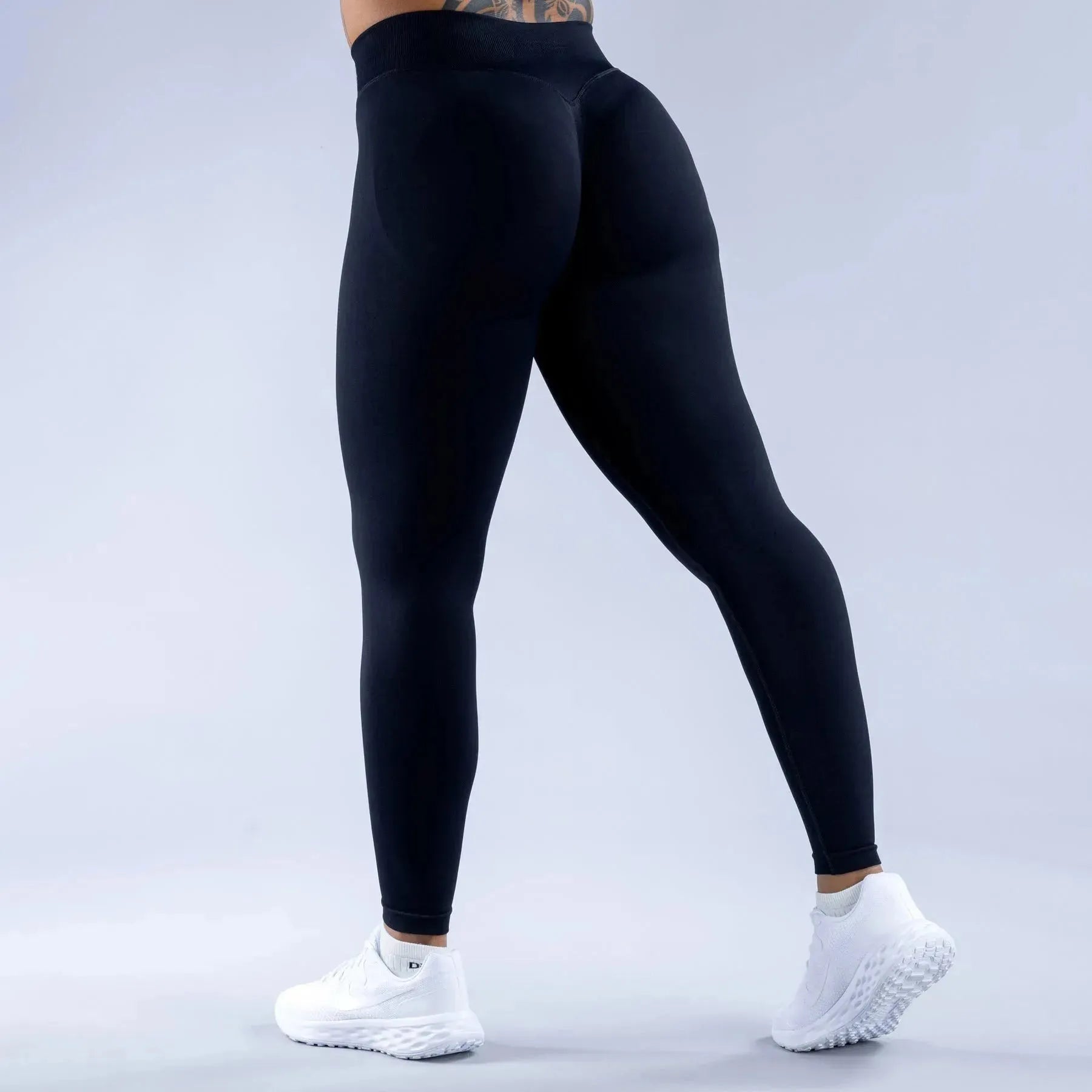 Women's High-Waisted Scrunch Butt Seamless Yoga Pants - Ribbed Waistband Gym Leggings for Workout & Fitness - Sweat-Wicking Stretchy Tights for Running, Yoga & Lounge Wear