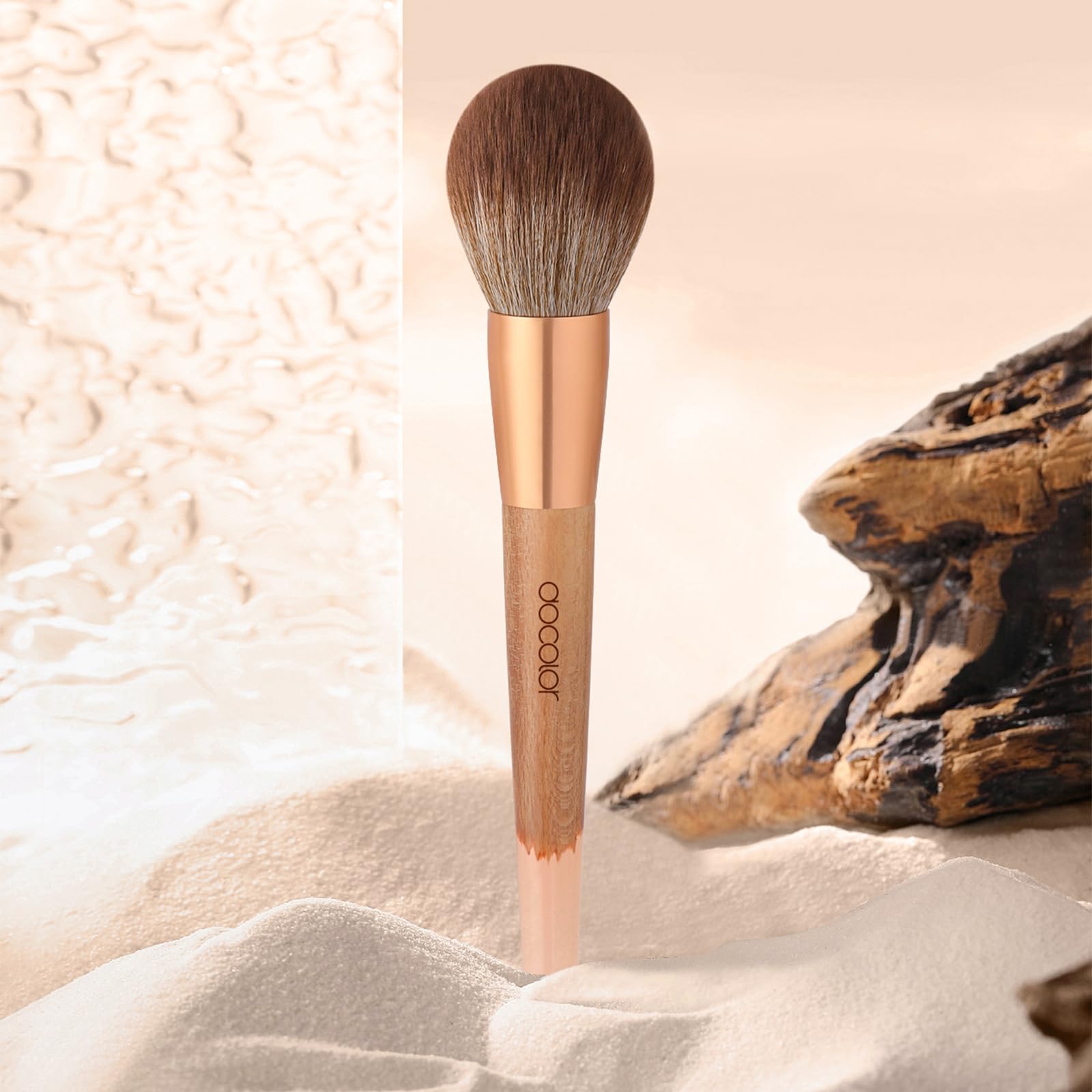 docolor Large Powder Brush for Setting Powder, Bronzer & Blush - Vegan Makeup Brush with Synthetic Bristles | Full Face Coverage, Cruelty-Free & Gift Box Included | Perfect for Professional Makeup & Everyday Beauty Routine