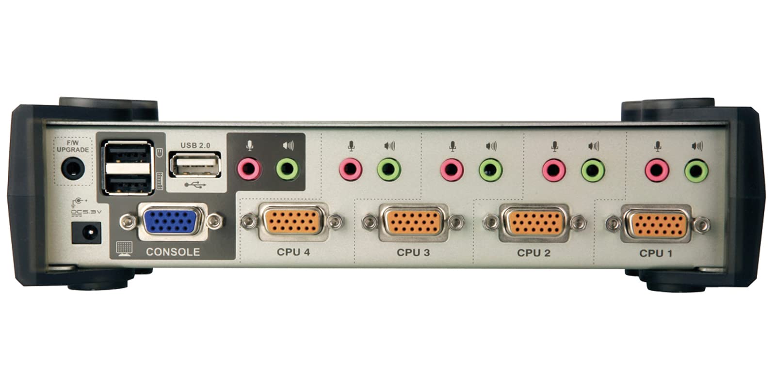 ATEN CS1734B 4-Port USB 2.0 KVMP Switch with Audio Support, Cables & Hotkeys - Silver | Ideal for Home Office, Multi-Computer Workstations & IT Management