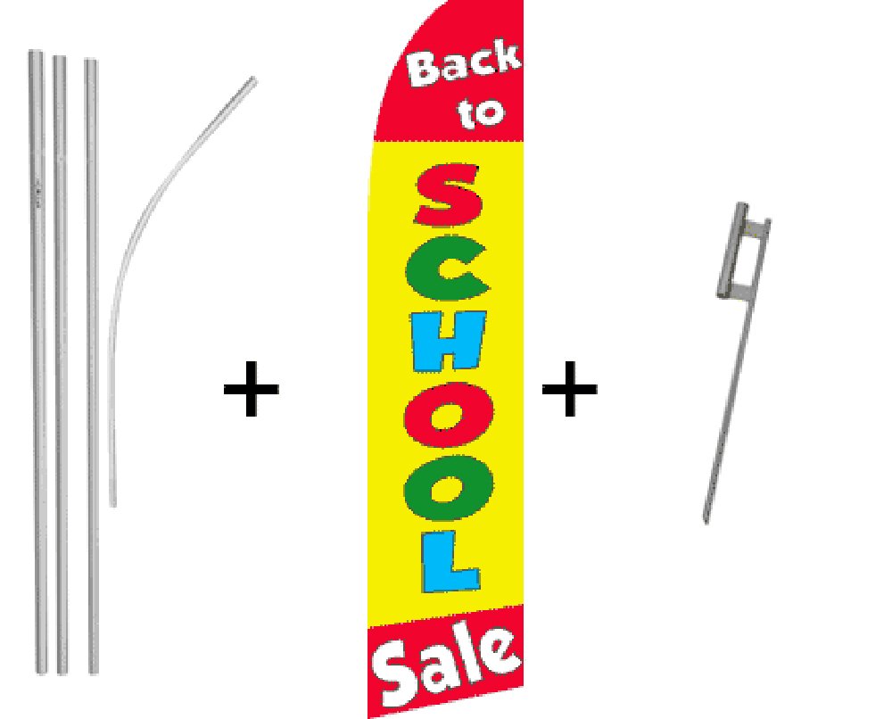 2 Pack Super Flag & Pole Kits - Heavy Duty Nylon American Flags for Outdoor & Indoor Use - Perfect for Back to School, Patriotic Events, Home & Garden Decor