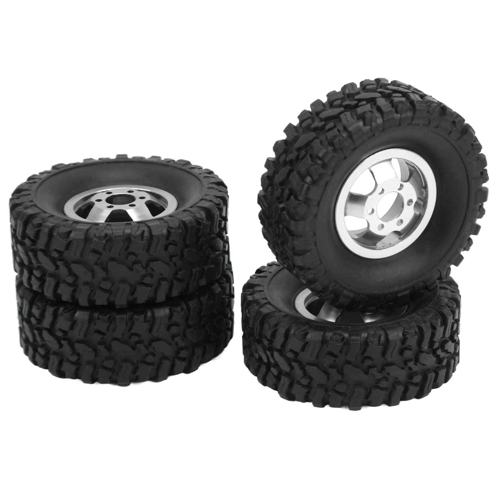1/16 Scale RC Car Tires and Wheels Set - High Grip, Wear Resistant & Shock Absorbing for WPL C14/C24 Models - Perfect for Off-Road Racing and All-Terrain Driving