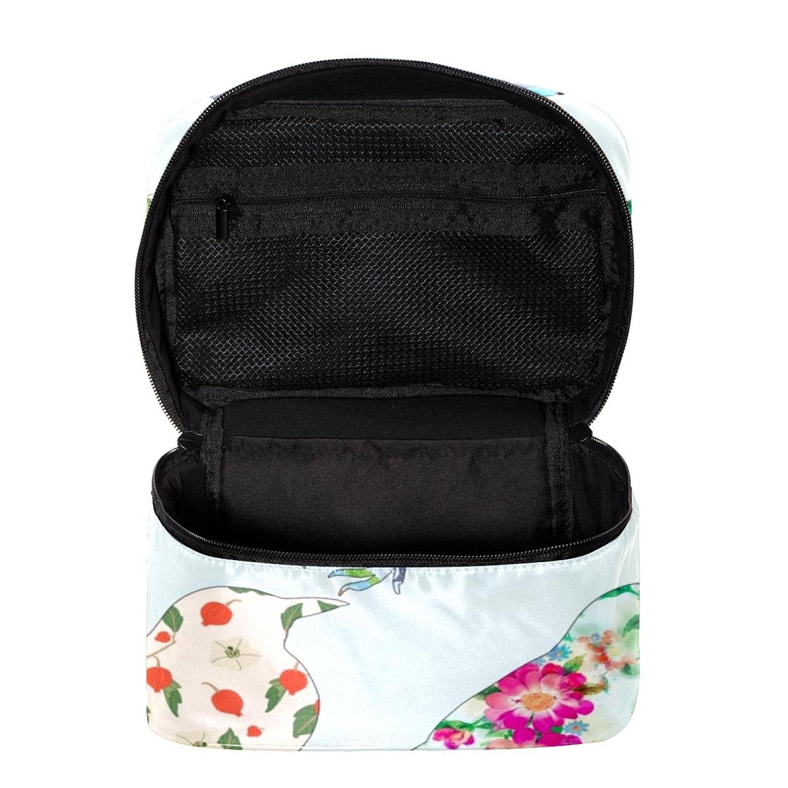 Floral Pattern Travel Makeup Bag for Women - Large Cosmetic Organizer with Zipper, Toiletry Case for Girls | Perfect for Vacation, Gym & Daily Essentials Storage