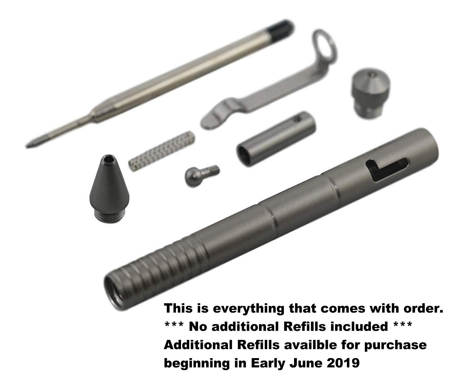 Valtcan Impel Titanium Bolt Pen - EDC Matte Space Grey Tactical Writing Tool for Outdoor, Office & Everyday Carry (EDC)