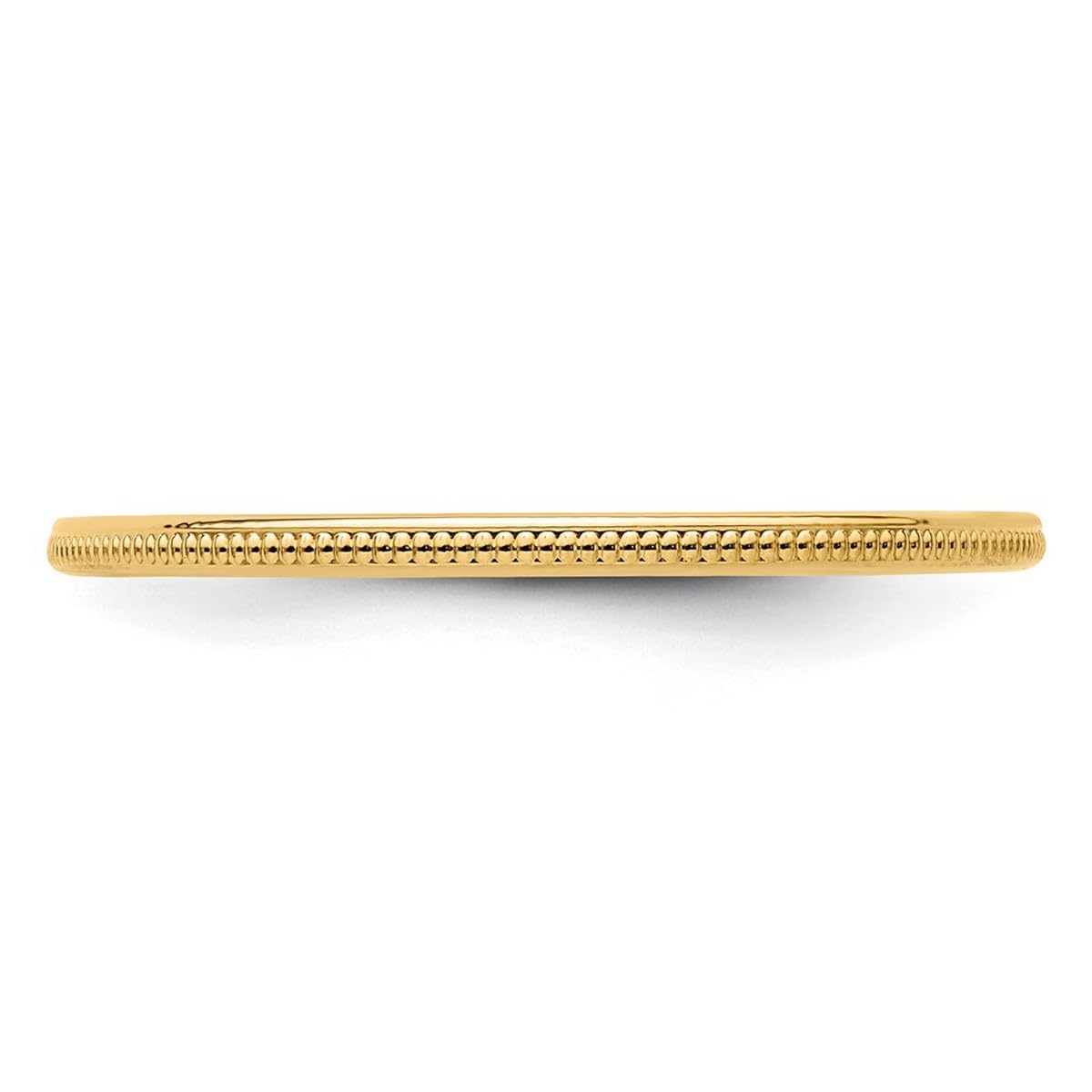 10K Gold Milgrain Stackable Band Ring for Women - Wedding, Engagement, Anniversary Jewelry in Rose Gold, White Gold & Yellow Gold | 1.2mm Thin Band, Multiple Sizes Available | Perfect for Everyday Wear, Gift Giving & Special Occasions