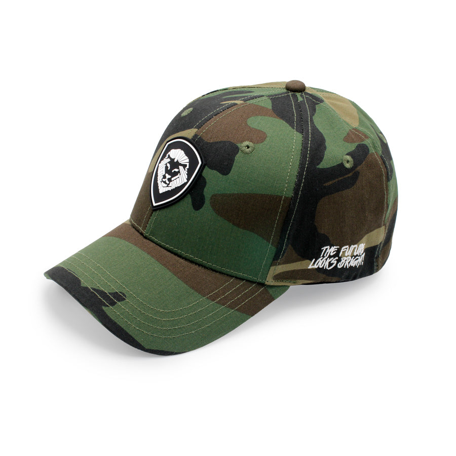 VT Shield Logo Future Looks Bright Camo Snapback Hat - Adjustable Baseball Cap for Men & Women - Perfect for Outdoor Sports, Streetwear Fashion & Casual Wear