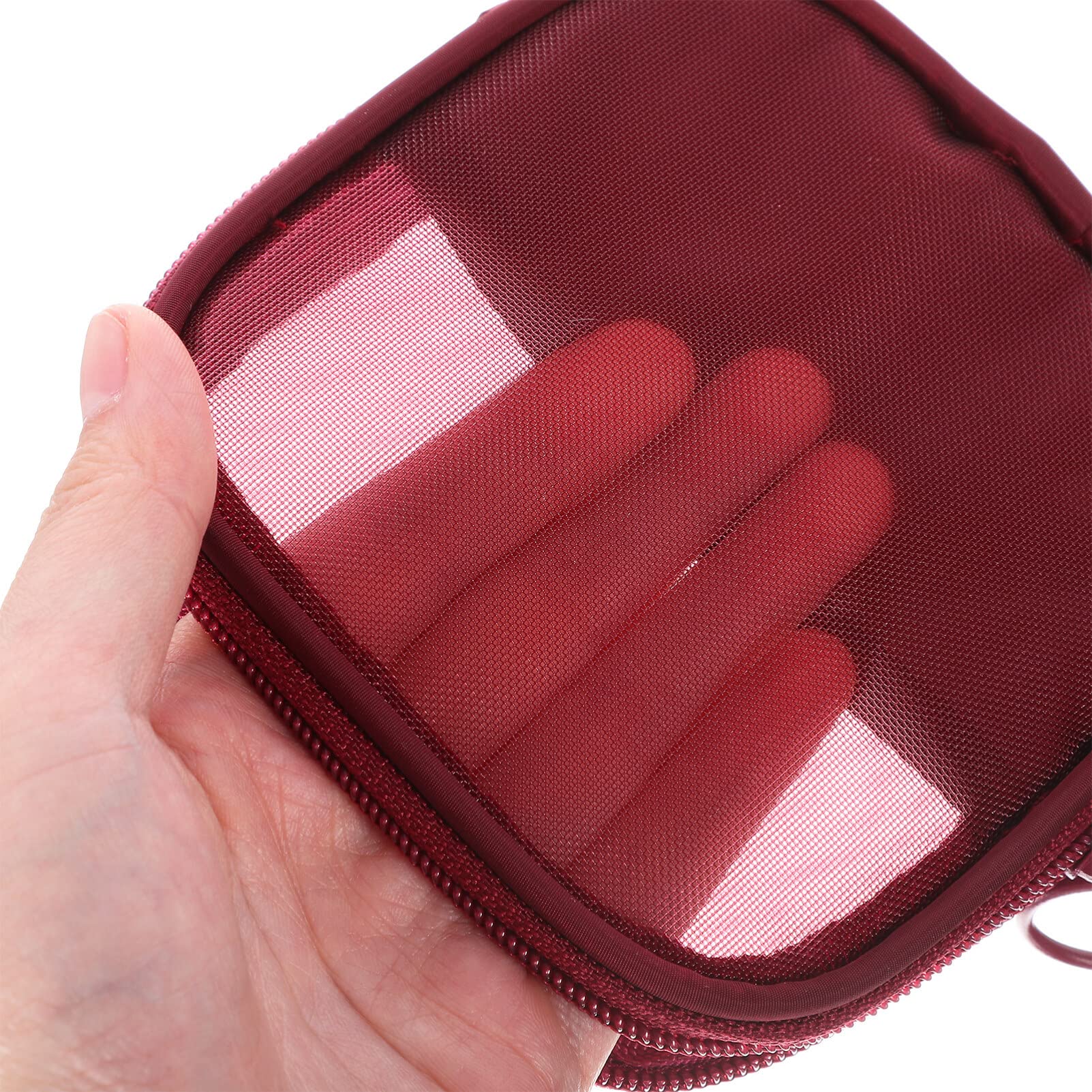 EXCLUZO 5-Piece Mesh Makeup Organizer Set - Breathable Travel Toiletry Bags with Zipper, Portable Cosmetic Storage Pouches for Women - Perfect for Home, Office, Gym & Vacation Essentials Organization