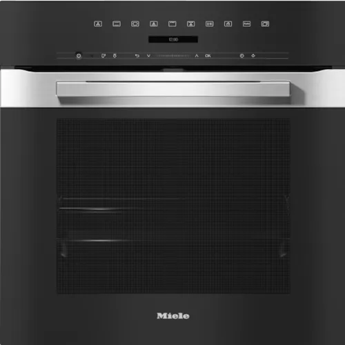 Miele 60cm Built-In Oven H7264 BP PureLine CleanSteel Pyrolytic Self-Cleaning Oven - Perfect for Modern Kitchens & Professional Baking