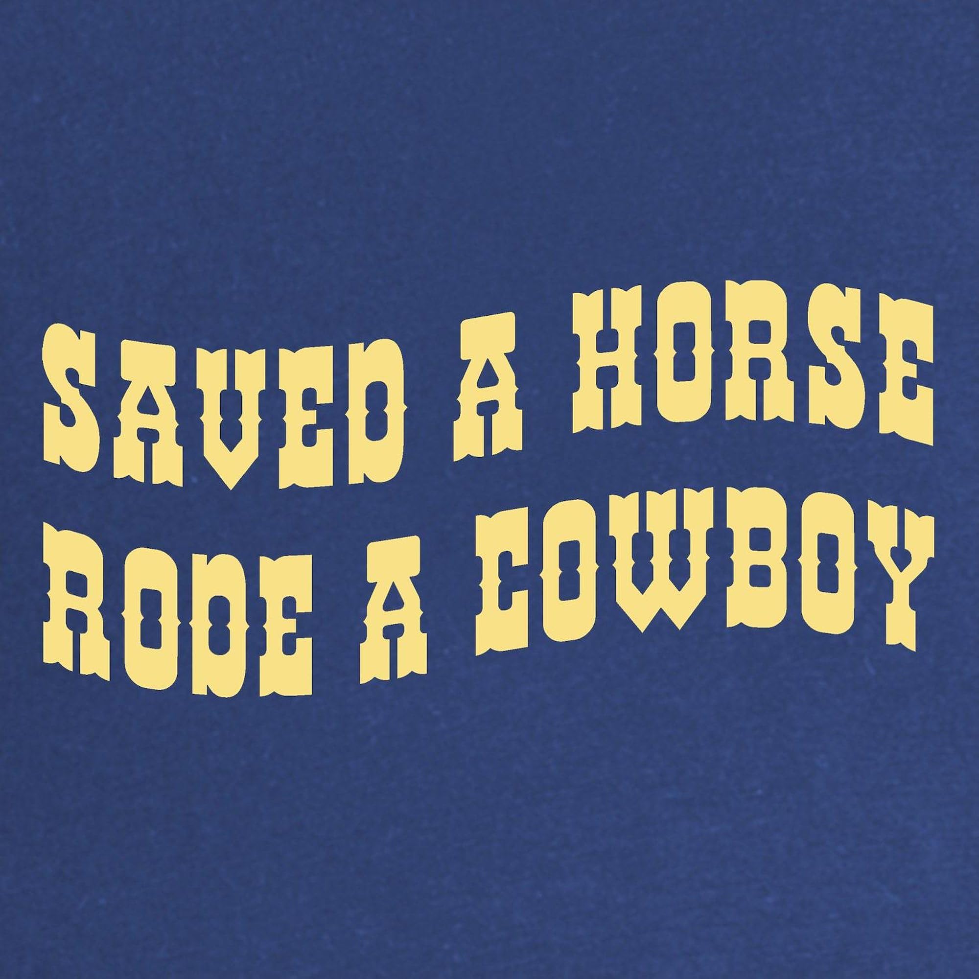 Women's Maternity Ruched Side T-Shirt - Funny 'Saved A Horse Rode A Cowboy' Graphic Tee - Comfortable Pregnancy Shirt for Casual Wear & Baby Showers