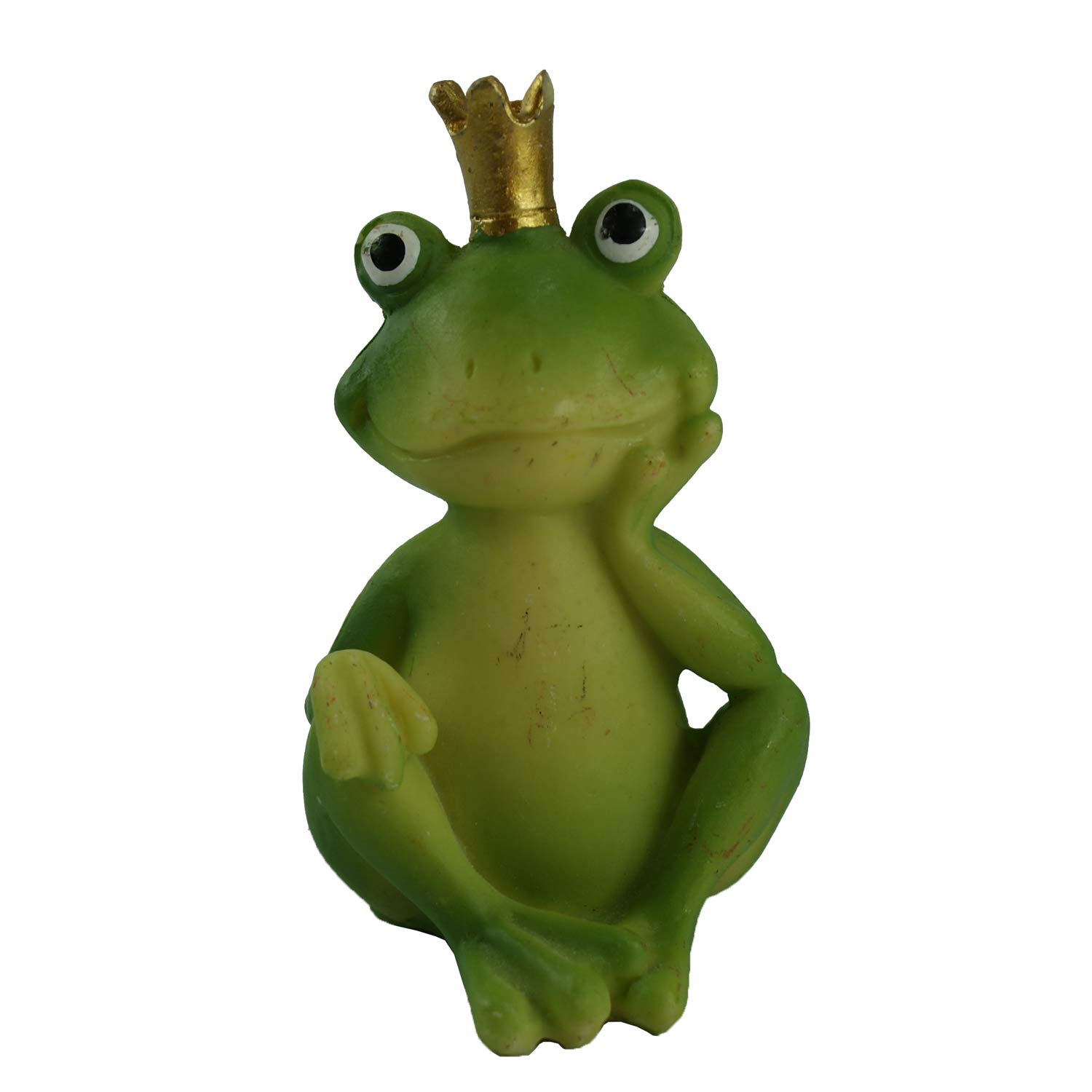 Frog Prince Sitting with Hand on His Face - Cute Garden Statue for Fairy Tale Decor, Outdoor & Indoor Home Decor, Perfect for Gardens, Patios, and Kids' Rooms