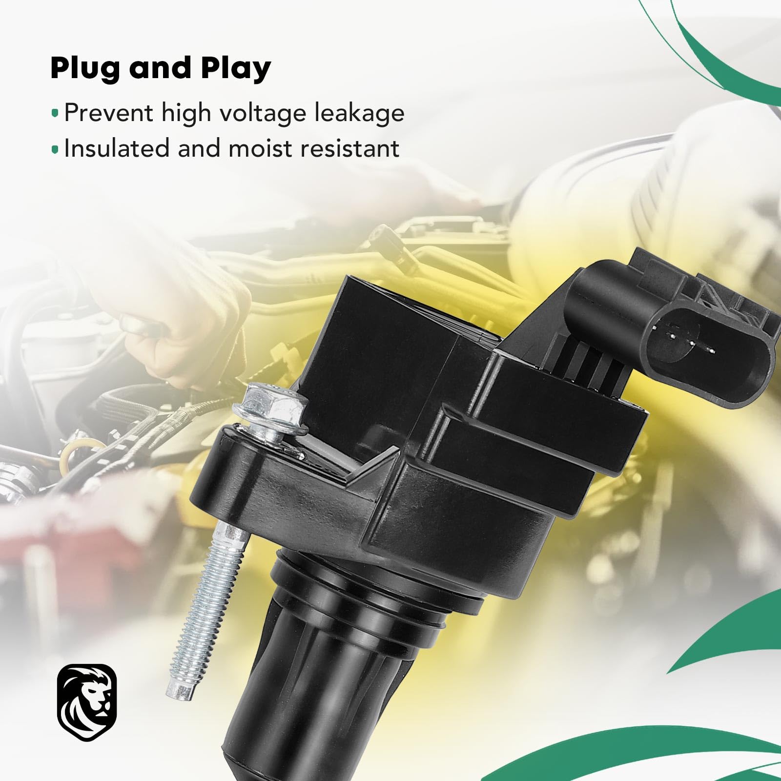YHTAUTO Set of 4 Ignition Coil Pack Replacement for Chevrolet Equinox Malibu Captiva HHR Cobalt GMC Terrain Buick LaCrosse Verano Regal Saab 9-5 Pontiac G4 G5 G6 Solstice Saturn Aura Ion Sky - Compatible with Multiple GM Models - Improve Engine Performance & Fuel Efficiency - Perfect for DIY Auto Repair & Maintenance