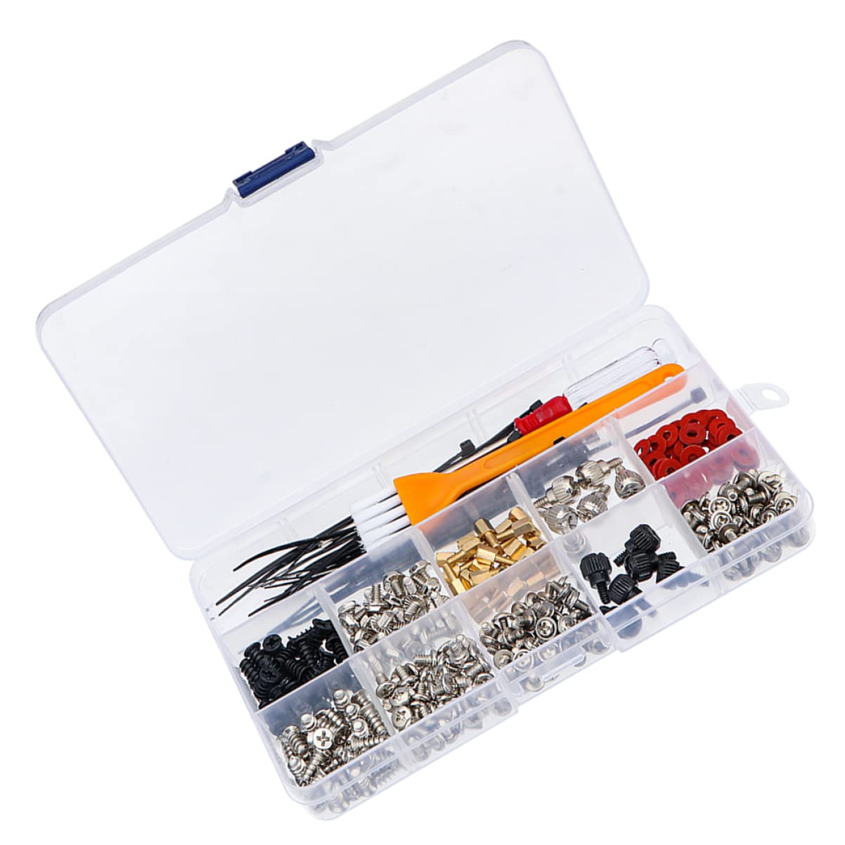 Mobestech 4 Sets Computer Case Screws Kit - Includes Fan Stand, Tablet Stand, Hard Disk Bolts & Washers for PC Building & Repair | Perfect for Desktop Assembly, Laptop Upgrades & DIY Computer Maintenance