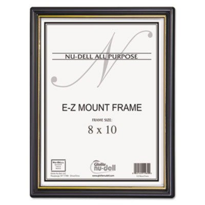 Nu-dell EZ Mount Document Frame with Accent - 11x8 Inch Wall Mountable Display for Certificates, Photos & Artwork - Perfect for Home, Office or Classroom Decor