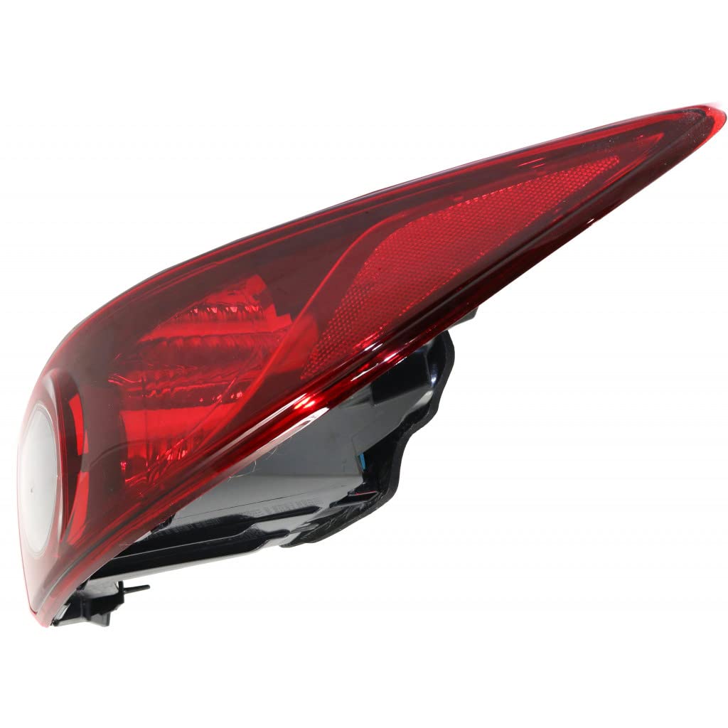 2014-2018 Mazda 3 Sedan Passenger Side Outer Tail Light Assembly - CAPA Certified Replacement for MA2805117/MA2805117C (Part# 615343221250, BHN151150B) - Perfect for Night Driving Safety & Car Restoration Projects