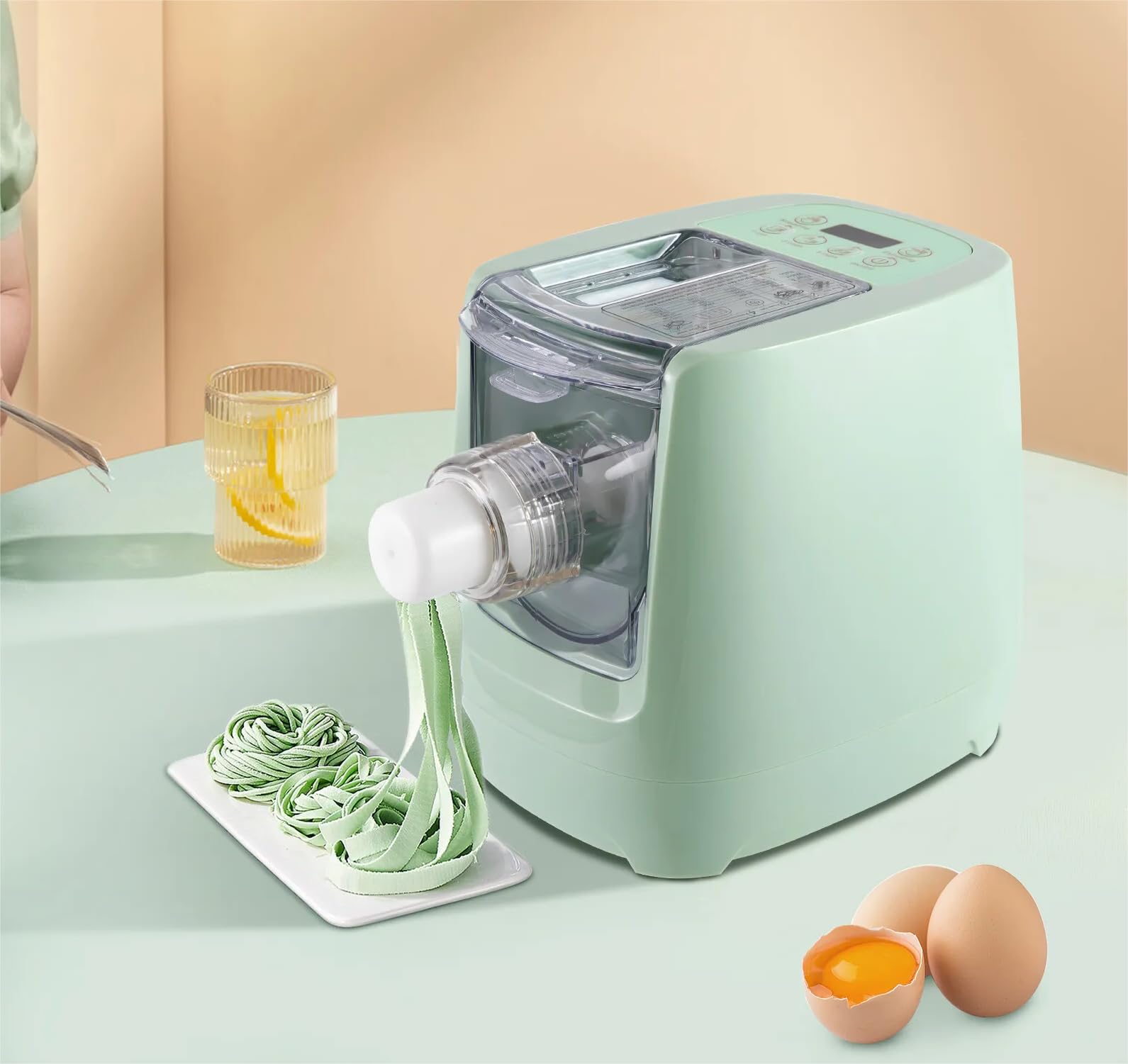 Electric Pasta Maker Machine - 260W Automatic Noodle Maker with 13 Pasta Shapes, 600g Flour Capacity for Homemade Spaghetti, Lasagna & More | Perfect for Home Kitchen, Restaurants & Hotels (Ideal for Italian Cuisine, Family Dinners & Commercial Use)