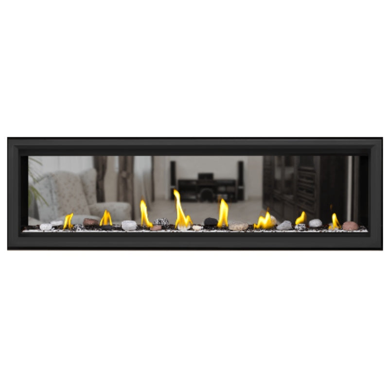 Napoleon Vector 62 See Through Linear Direct Vent Gas Fireplace - LV62N2 | Modern Home Heating Solution for Living Rooms & Patios