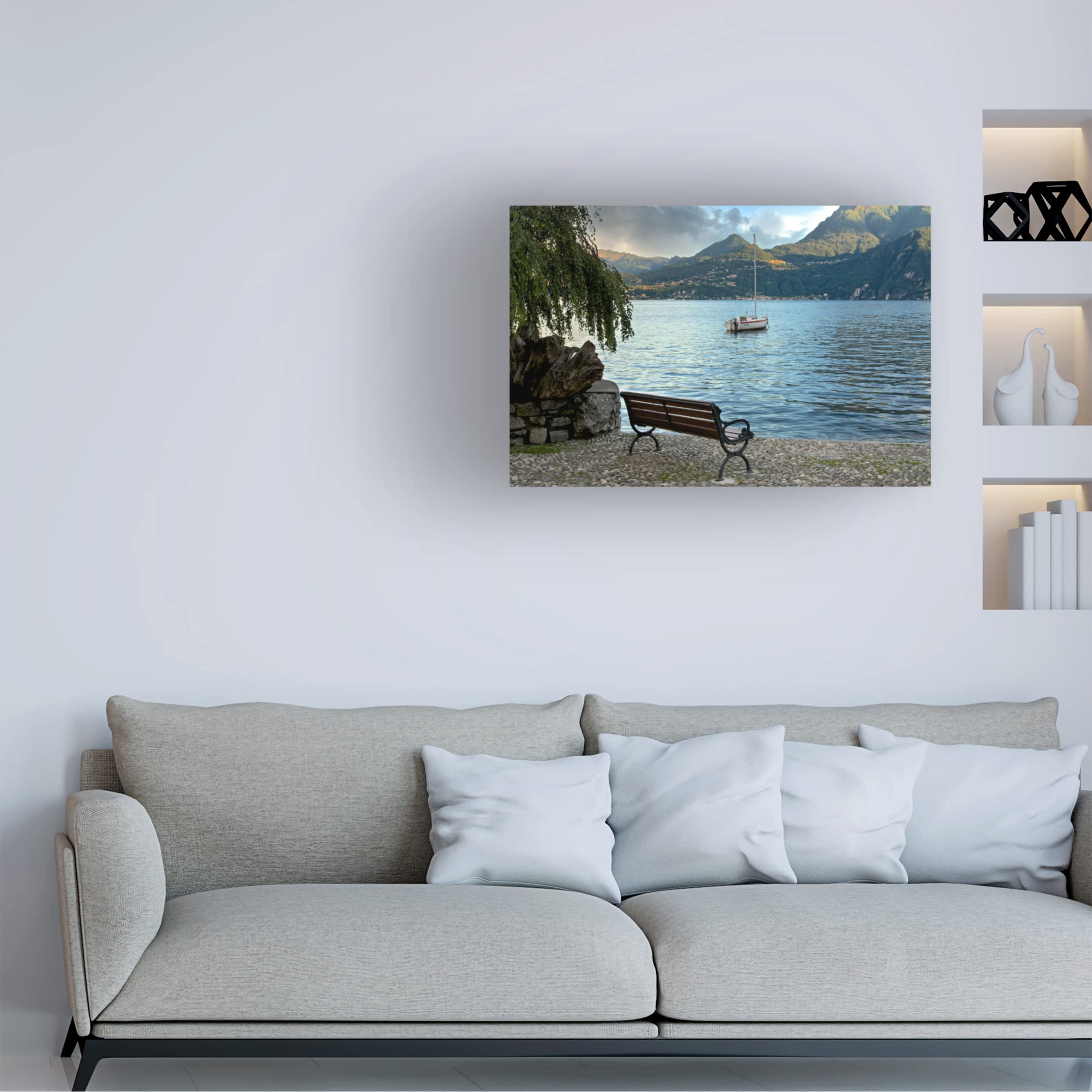 Alan Blaustein 'Lago Banco 1' Canvas Wall Art Print - Modern Landscape Painting for Living Room, Bedroom & Office Decor | Trademark Fine Art Collection