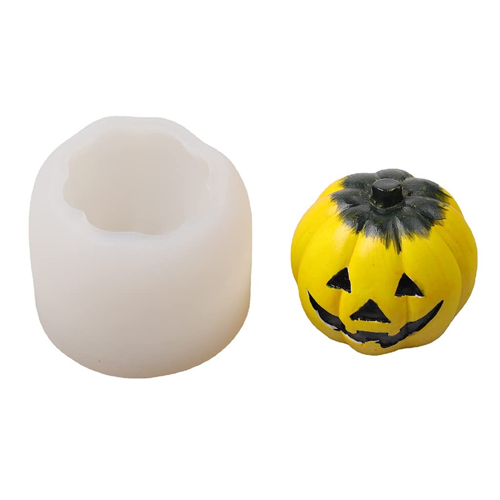 Yeahii 3D Pumpkin Silicone Mold - Halloween & Thanksgiving DIY Candle, Soap, Clay, Cake & Chocolate Decorations - Perfect for Fall Crafts, Home Decor & Party Supplies