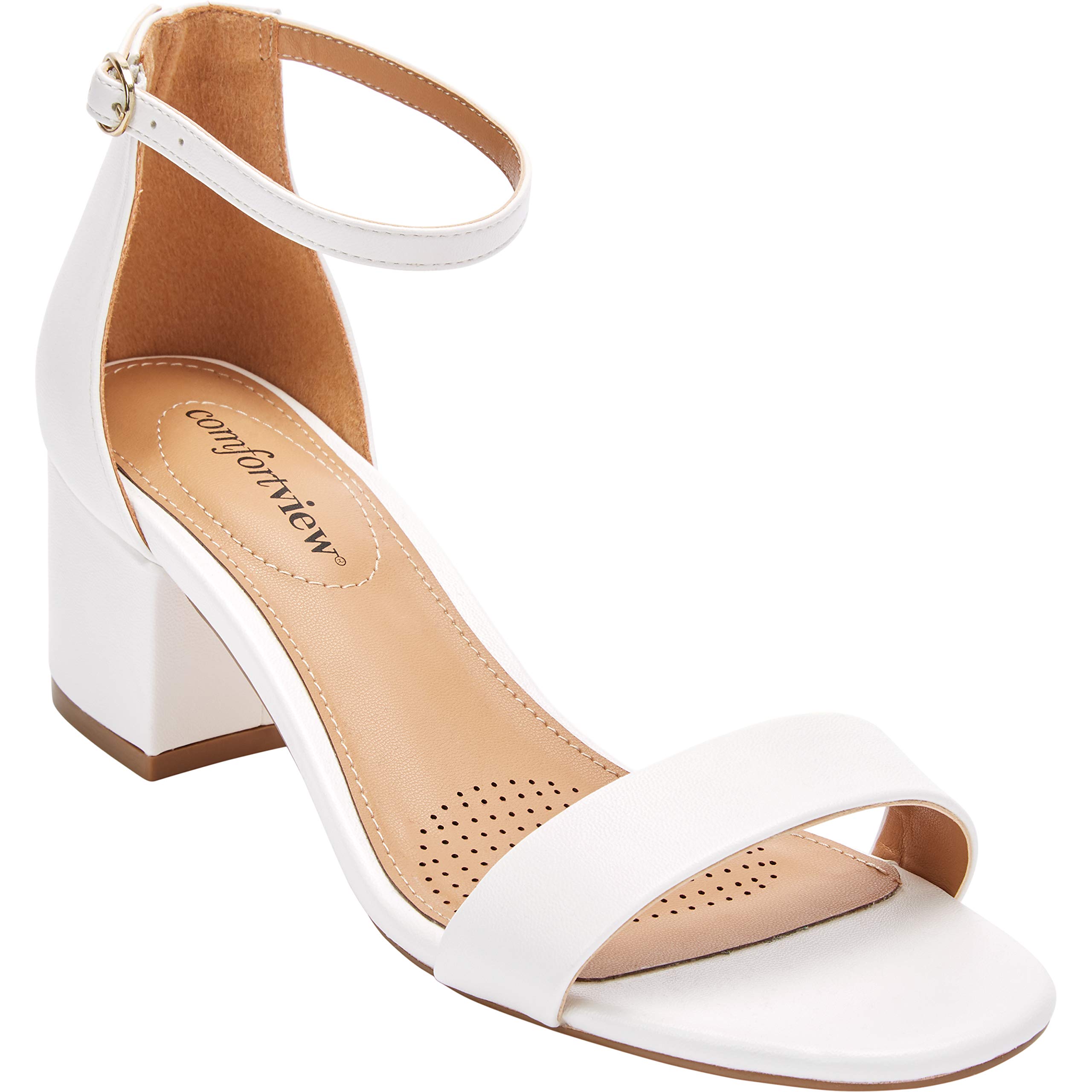 Comfortview Women's Wide Width Orly Sandals - Comfortable Orthopedic Sandals for Wide Feet | Perfect for Walking, Travel & Summer Outfits