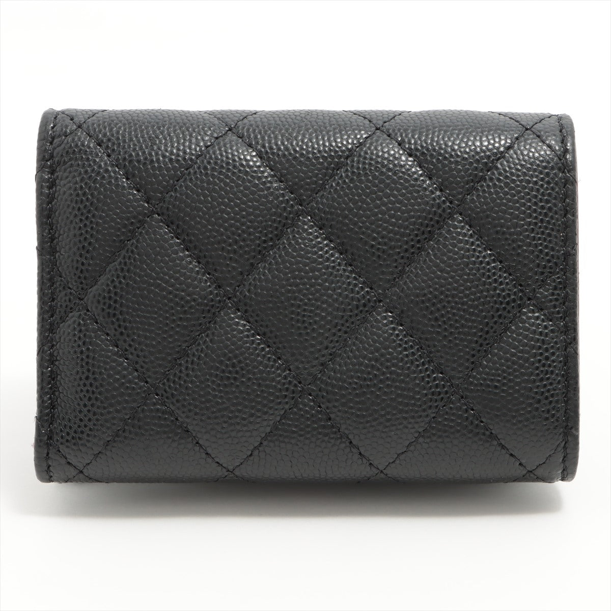 Chanel Caviar Skin Compact Wallet for Women - Black Leather Luxury Wallet - Perfect for Everyday Use & Special Occasions