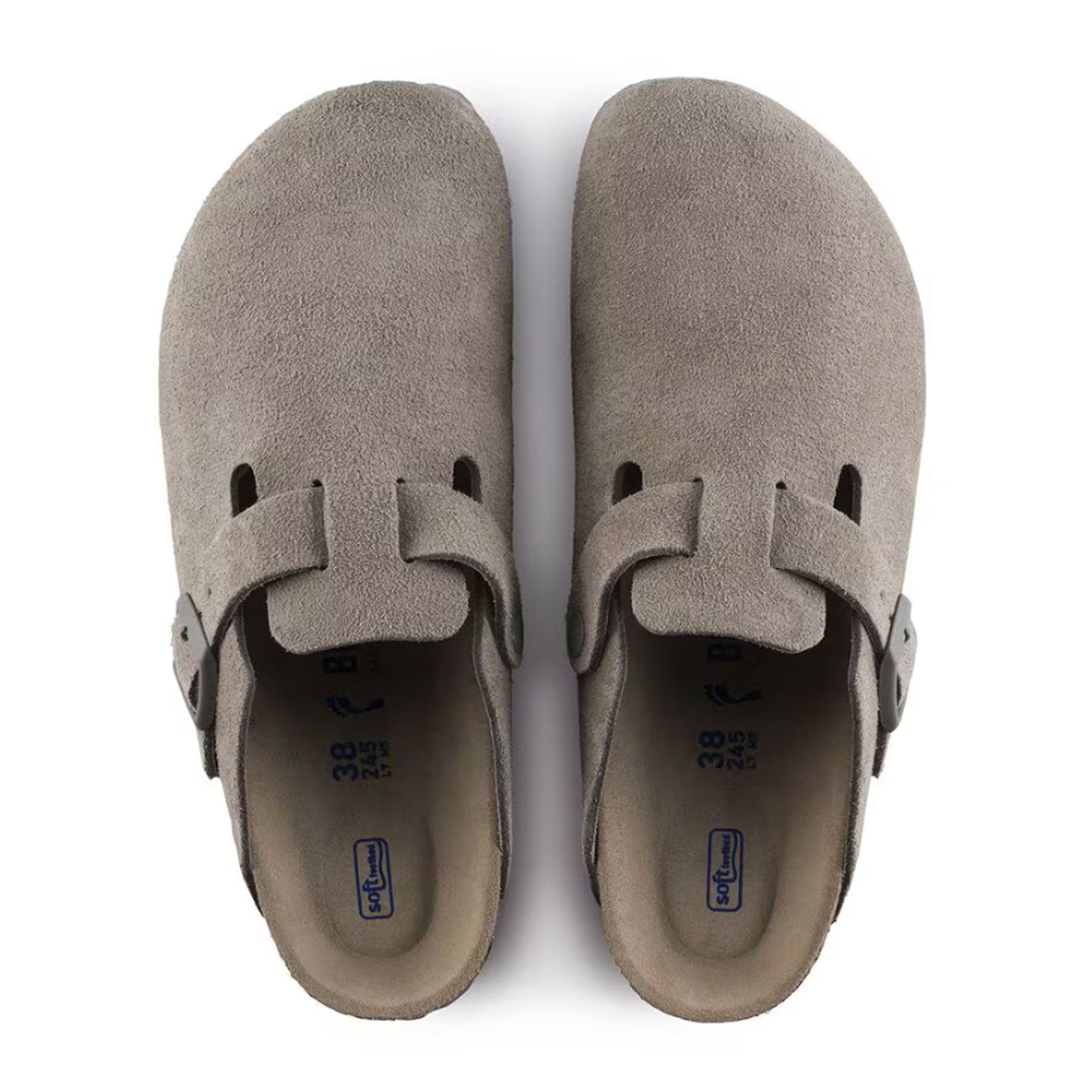 Birkenstock Boston Soft Footbed Narrow Clog for Women - Stone Coin Suede | Comfortable House Slippers & Indoor/Outdoor Casual Shoes for Relaxing at Home or Running Errands