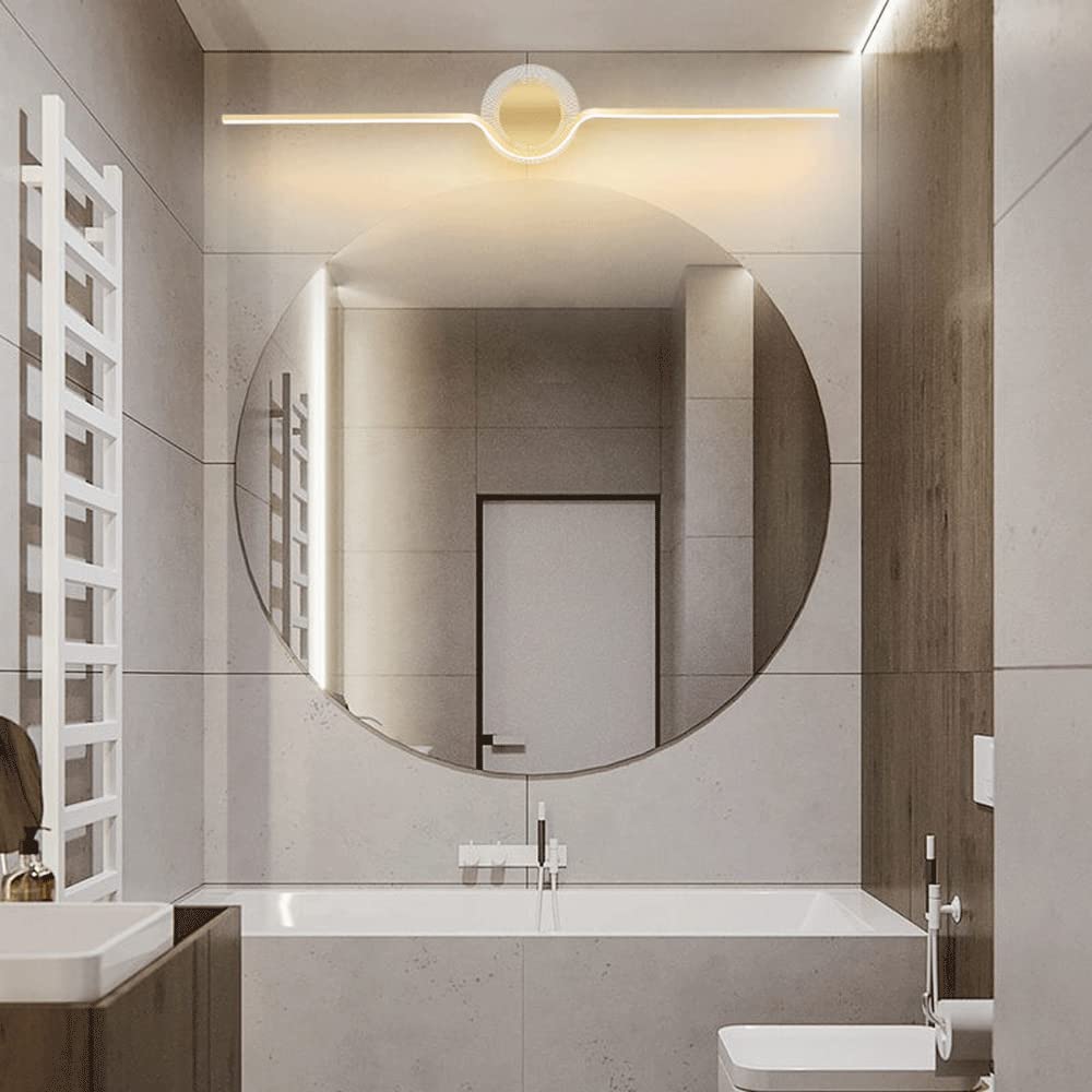 LED Bathroom Mirror Light – Acrylic Vanity Wall Mount Lamp with Front Lighting for Makeup & Dressing Table | Above Mirror Cabinet Lighting Fixture | Waterproof Linear Vanity Mirror Lights for Bathroom, Bedroom & Salon Use