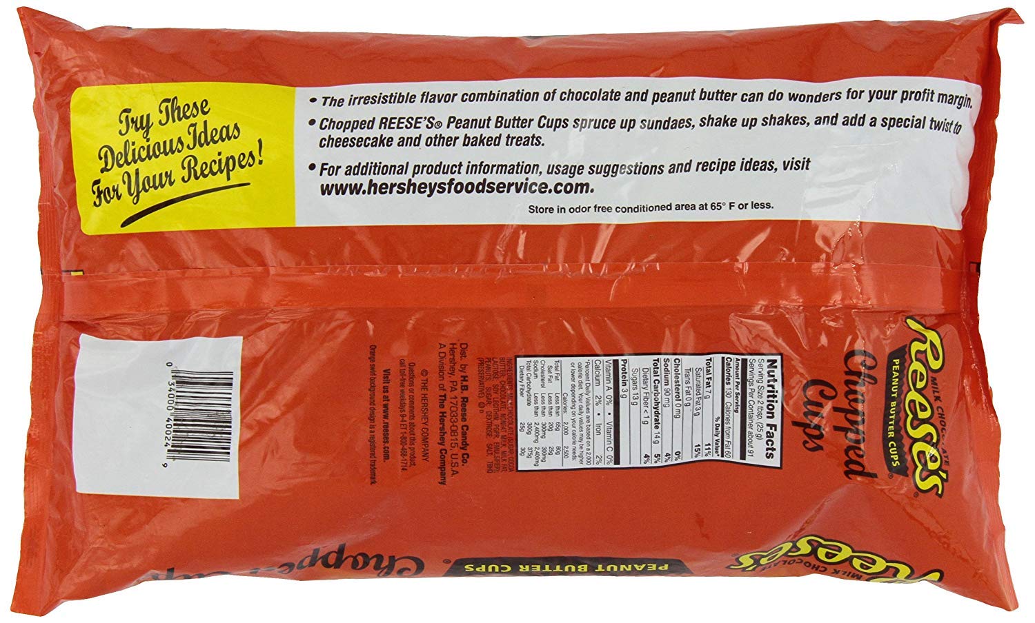 Reese's Milk Chocolate Peanut Butter Cups - 5 Pound Bulk Bag for Baking, Snacking & Gifting | Individually Wrapped Candy for Parties, Holidays & Desserts