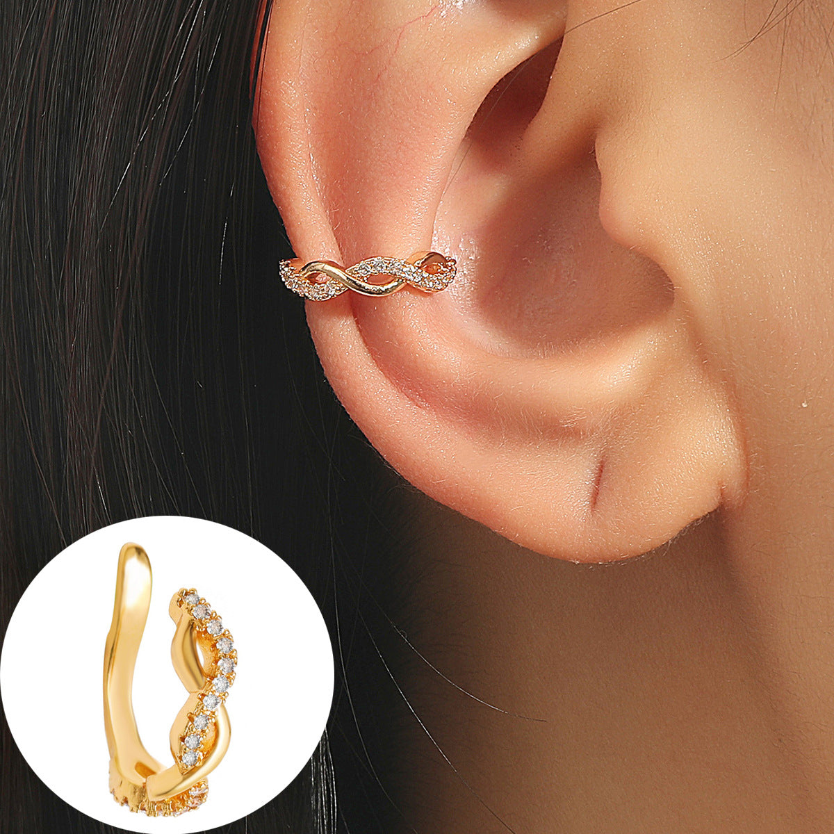 18K Gold Dainty Star Ear Cuff - No Piercing Conch Helix Clip Earring for Women | Trendy Cartilage Ear Jewelry Gift for Everyday Wear & Special Occasions