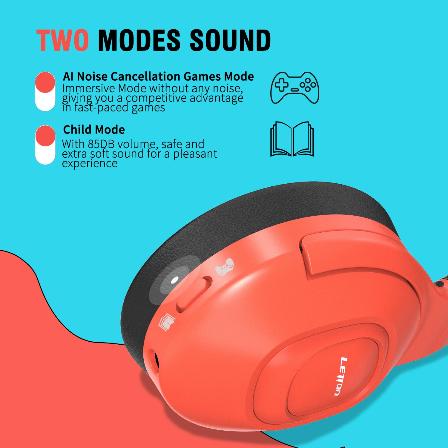 Wireless Gaming Headset with Mic for Nintendo Switch, OLED, Lite, Xbox, PC, PS4, PS5 - 7.1 Surround Sound Bluetooth Headphones with AI Noise Cancellation - 2.4GHz Low Latency Connection for Computer & Laptop - Perfect for Gaming, Streaming & Online Meetings