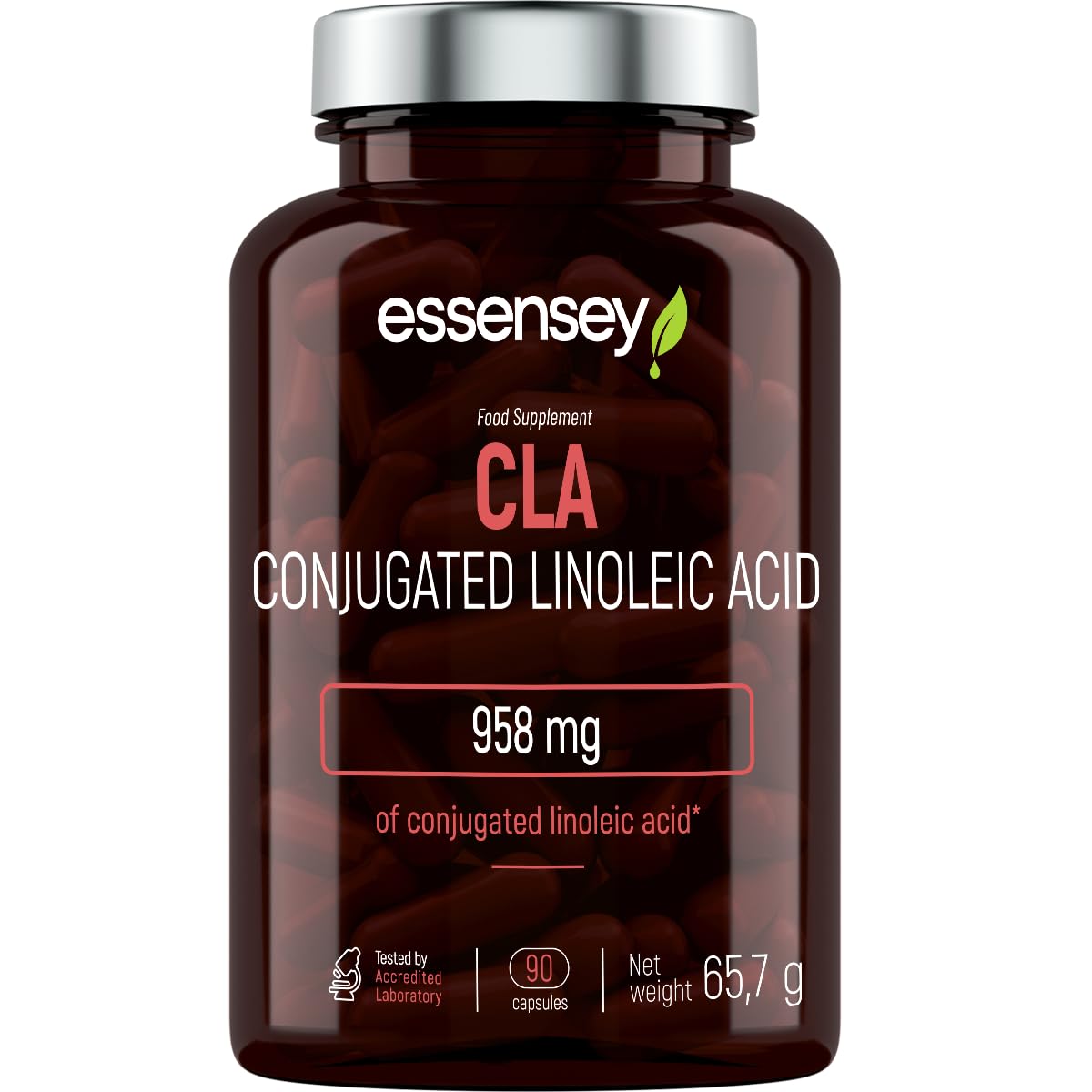 Essensey CLA 90 Capsules - Premium Conjugated Linoleic Acid Supplement for Weight Management & Muscle Support - Ideal for Fitness Enthusiasts & Healthy Lifestyle