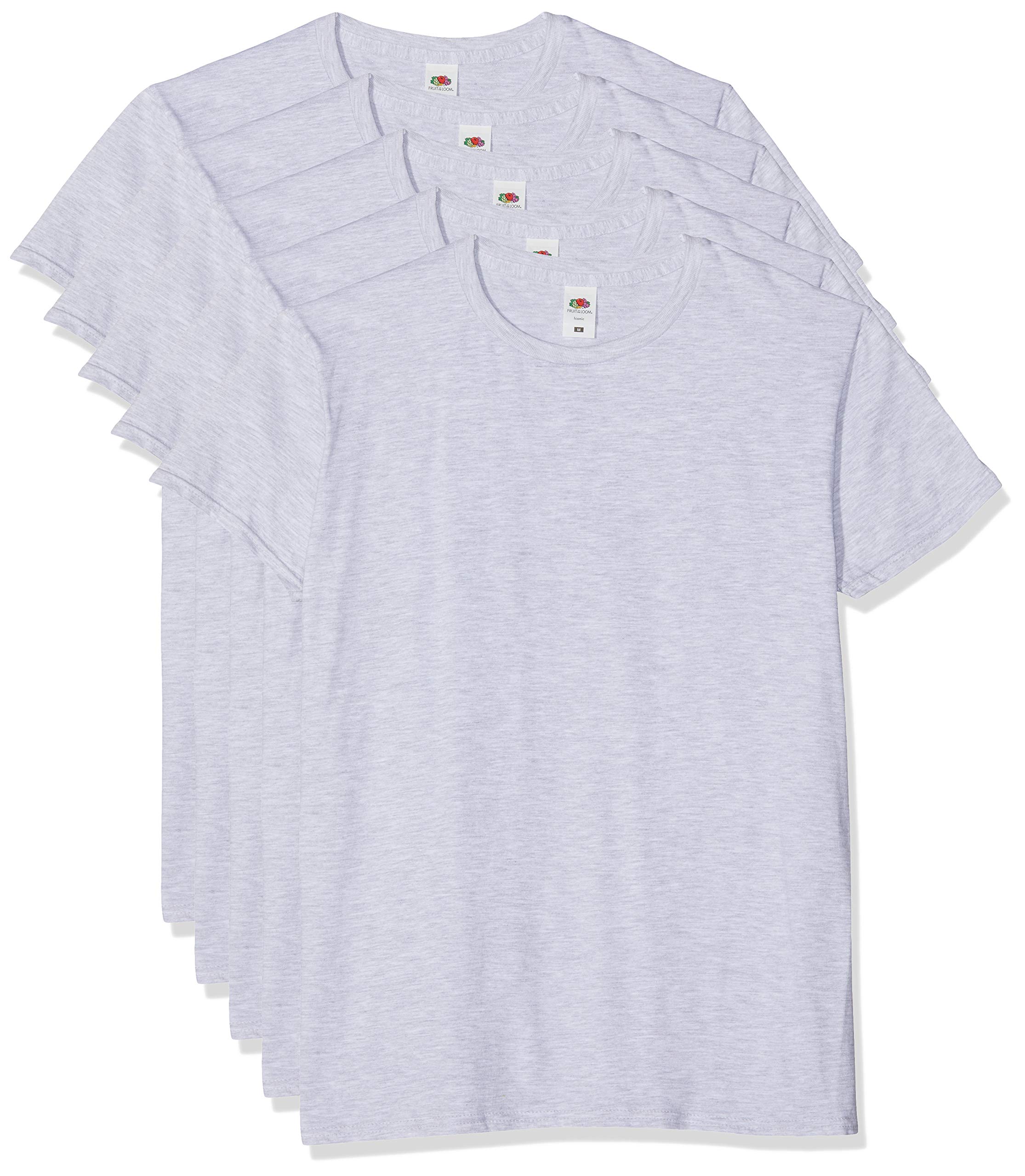 Fruit of the Loom Men's Iconic Tee - 5 Pack Soft Ringspun Cotton T-Shirts for Casual Wear, Gym & Everyday Comfort