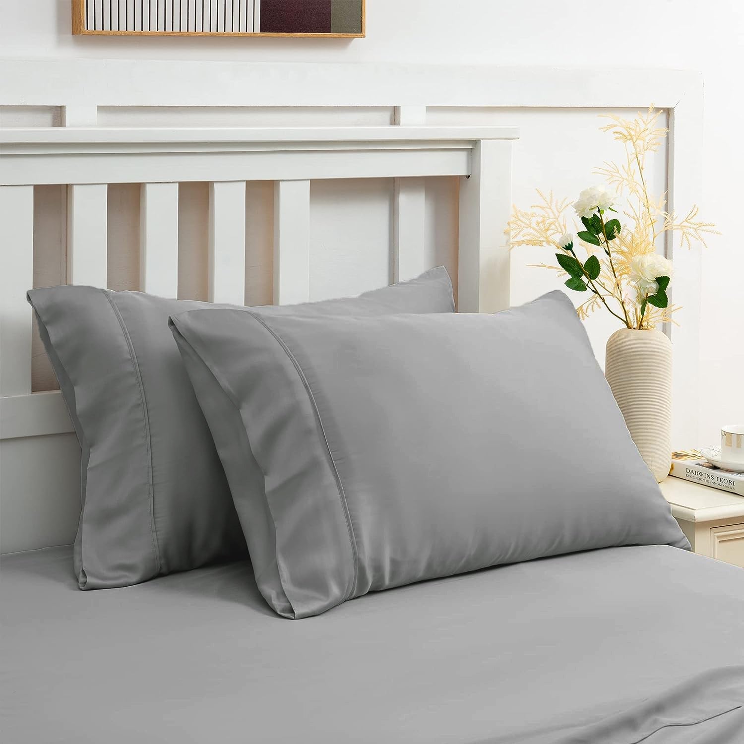 Premium 100% Bamboo Sheet Set 400 Thread Count - Queen Size Bed Sheets for Cool & Breathable Sleep | Luxury Bedding for Hot Sleepers & All-Season Comfort
