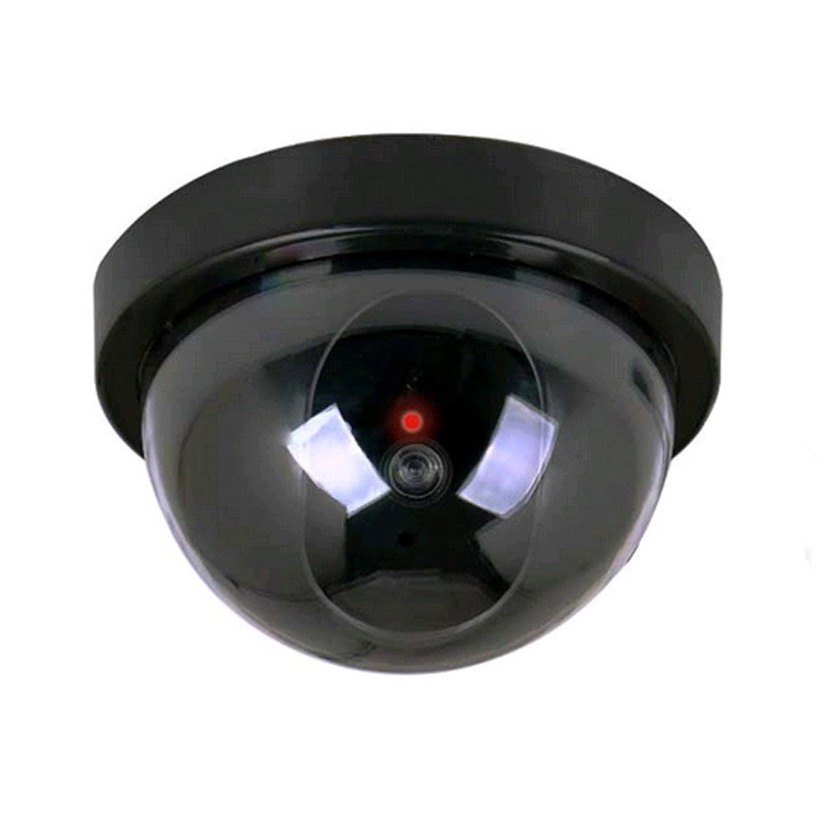 Fake Dome CCTV Security Camera with Flashing LED - Indoor/Outdoor Surveillance Dummy Camera for Home & Business Security | Deter Burglars & Protect Property
