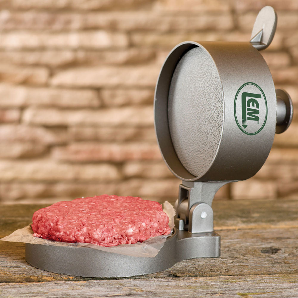 LEM Stainless Steel Burger Press - Heavy Duty Patty Maker for Juicy Homemade Burgers, Meatballs & Sliders - Perfect for BBQ, Grilling & Kitchen Use