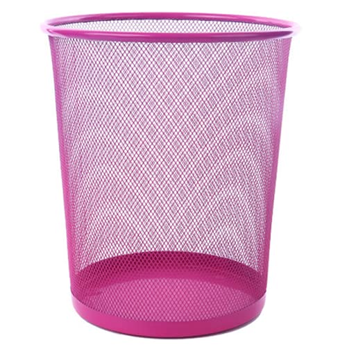 10L Pink Modern Trash Can - Stainless Steel Office Waste Basket with Lid, Touch-Free Motion Sensor for Home, Kitchen, Bathroom & Office Use