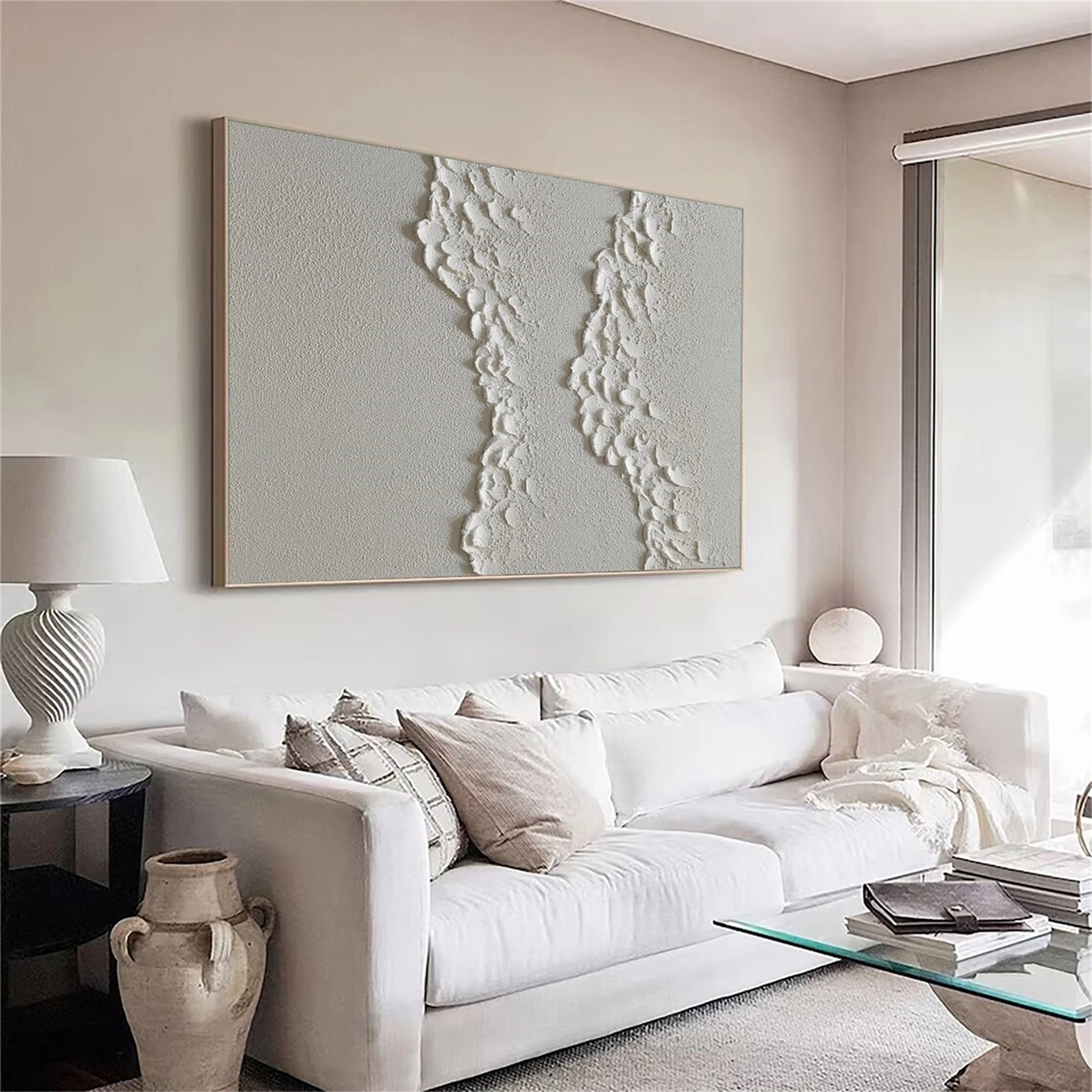 Minimalist Textured Plaster Art Painting - Modern Abstract Wall Decor for Living Room, Bedroom & Office | #MM110