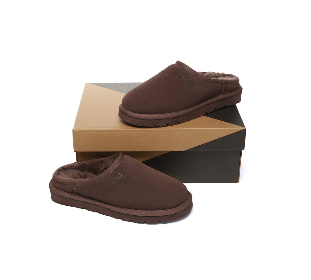Australian Shepherd® UGG Slippers - Genuine Sheepskin Wool House Shoes for Men & Women - Cozy Indoor/Outdoor Comfort for Winter & Home Relaxation