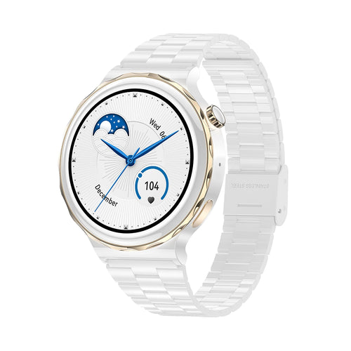 Waterproof Smart Watch for Women & Men - Round Fitness Tracker with Heart Rate Monitor, Step Counter & Sleep Tracking - Perfect for Running, Swimming & Daily Activity Tracking