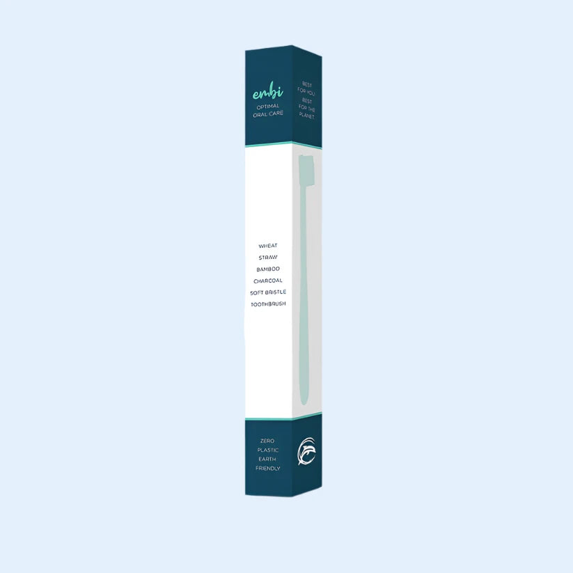 Eco-Friendly Wheat Straw Soft Bamboo Charcoal Bristle Toothbrush - Biodegradable, Natural & Sustainable Oral Care for Home, Travel & Daily Use