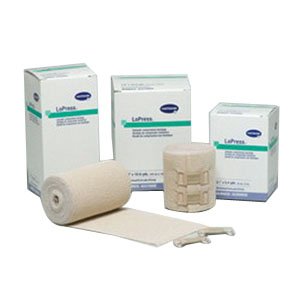 LoPress Inelastic Compression Bandage 5-2/5 Yards x 4-7/10 Inches, Non-Sterile - Ideal for Wound Care, Sprains & Post-Surgical Support