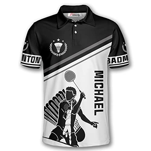 Badminton Black White Stars Emblem