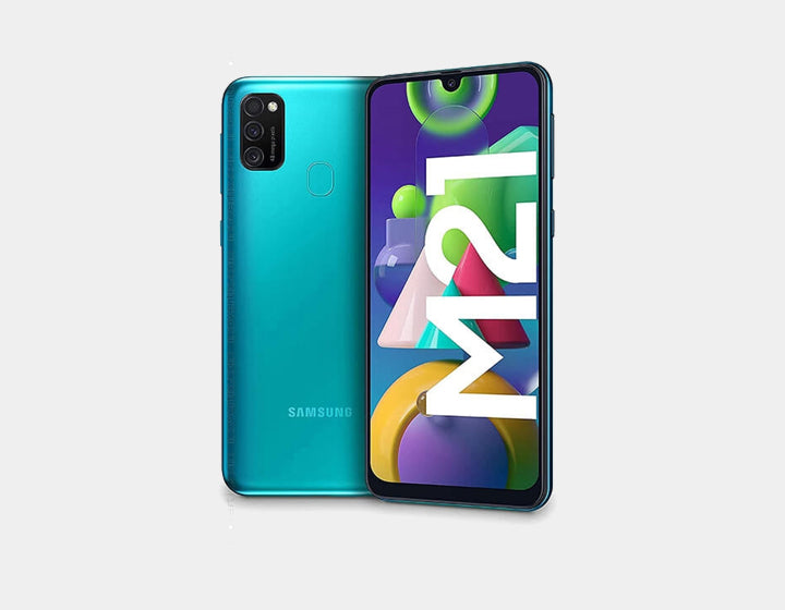 Samsung Galaxy M21 M215F/DSN 64GB 4GB RAM Dual SIM GSM Unlocked Smartphone - Green | 64GB SD Bundle | Perfect for Travel, Business & Streaming