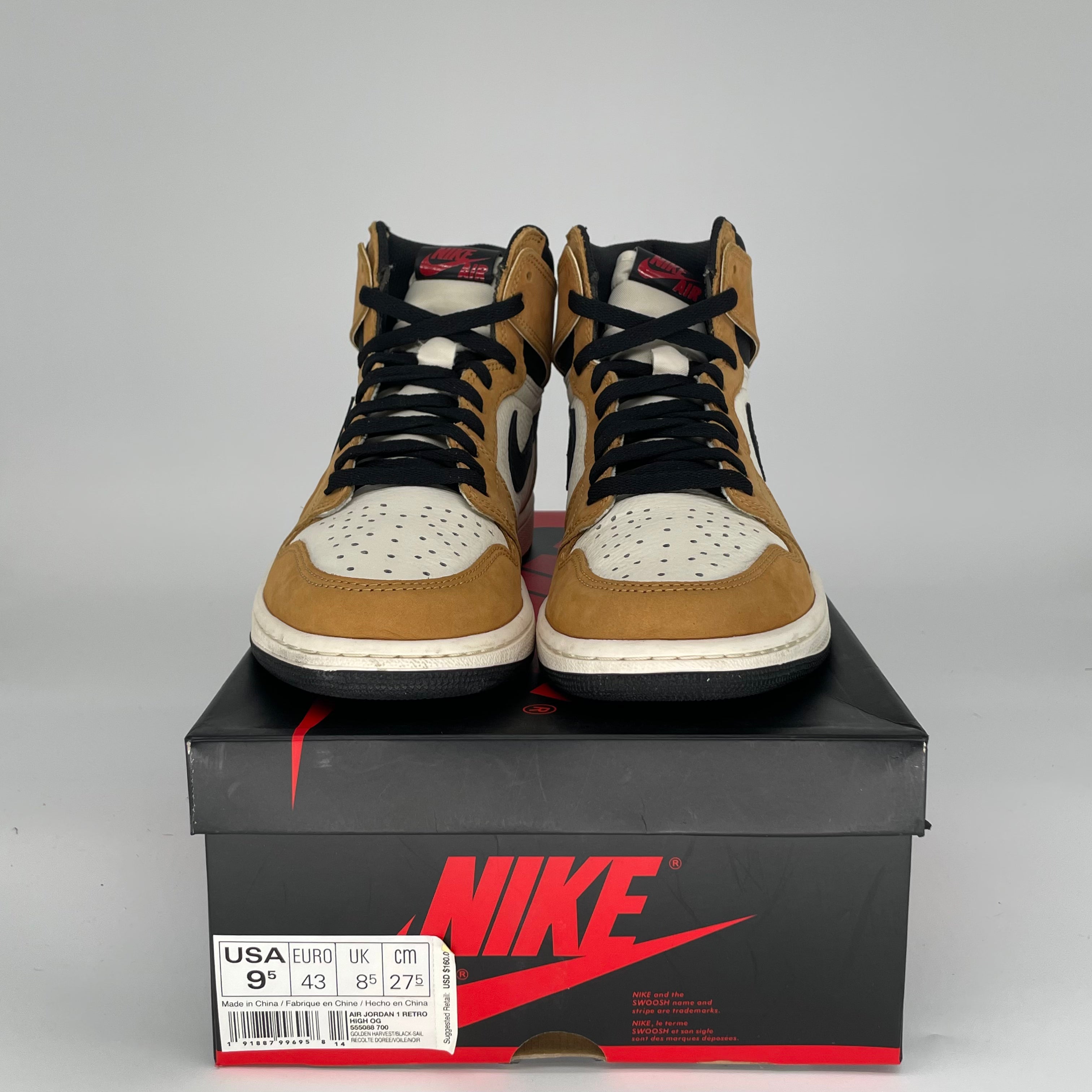 AIR JORDAN 1 ROOKIE OF THE YEAR Retro Basketball Shoes - Men's Size 9.5 (555088-700) - Perfect for Sneaker Collectors & Streetwear Fashion